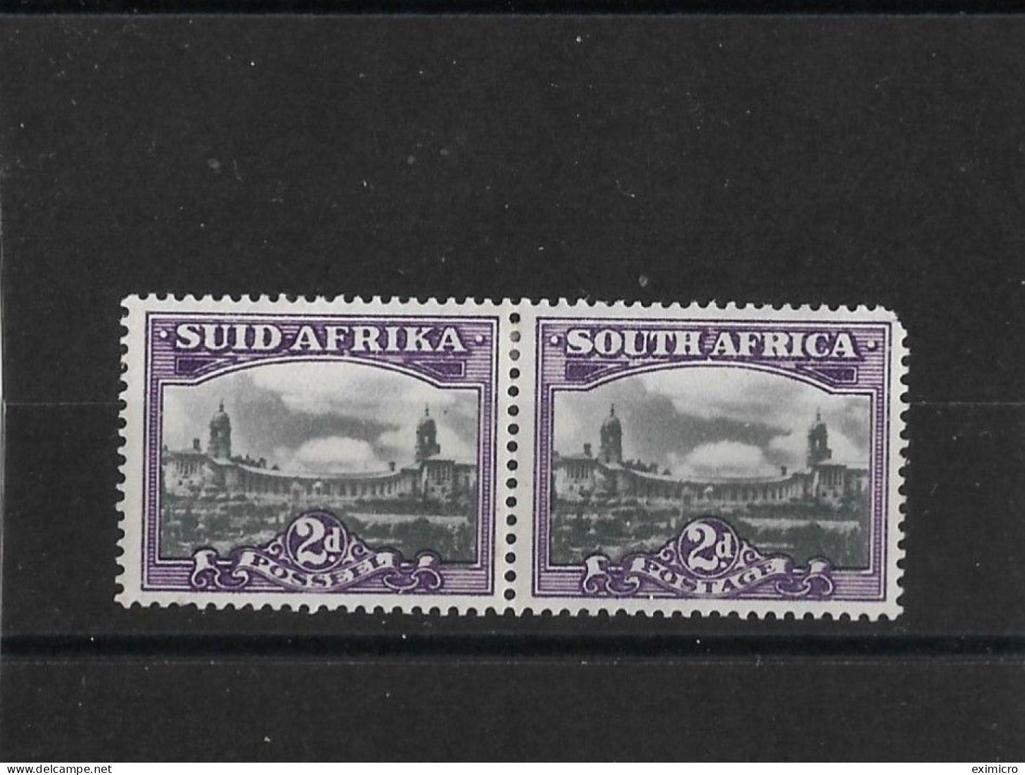 SOUTH AFRICA 1945 2d SLATE AND DEEP REDDISH VIOLET SG 107 MOUNTED MINT Cat £22 - Neufs