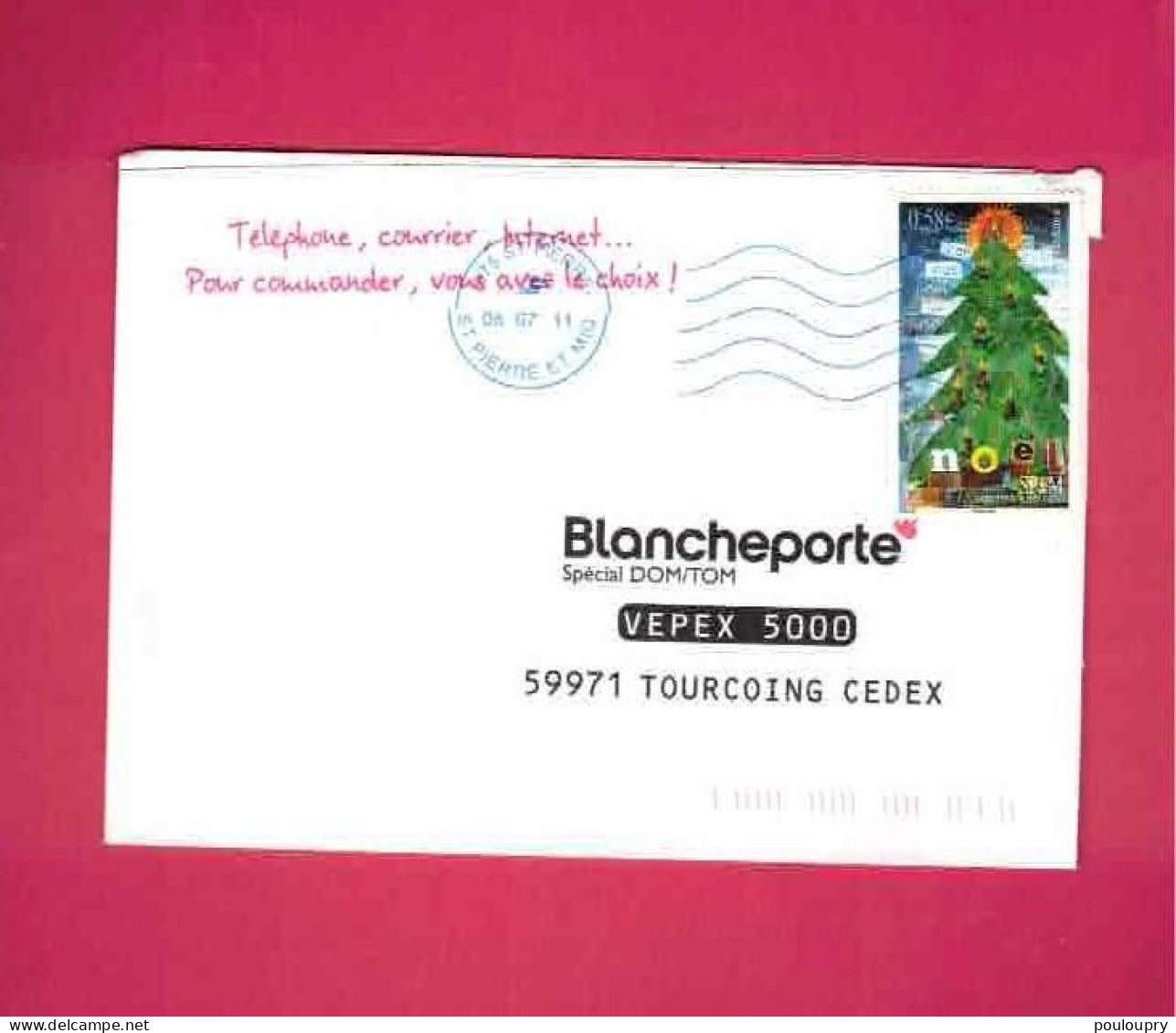 Lettre De 2011 Pour La France - YT N° 990 - Noël - Sapin - Covers & Documents