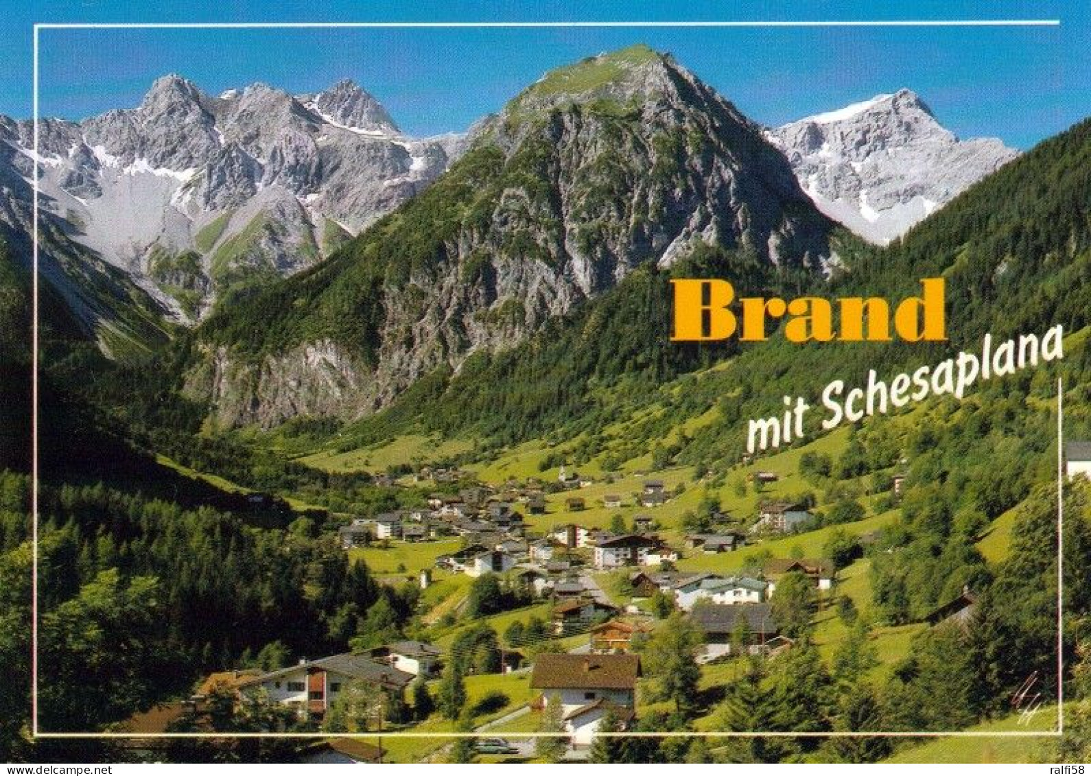 1 AK Österreich / Vorarlberg * Luftbildaufnahme Von Brand - Der Ort Liegt Im Brandnertal * - Brandertal