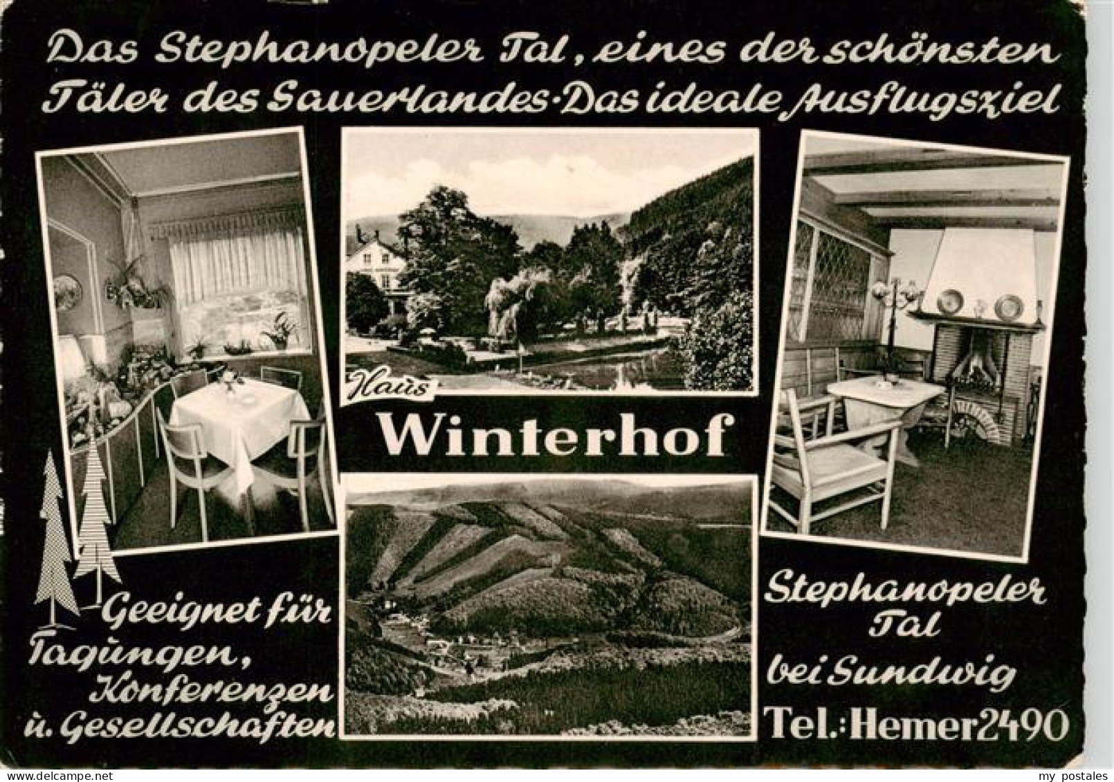 73908816 Stephanopel Hemer Haus Winterhof Gaststube Kaminzimmer Freibad Panorama - Hemer