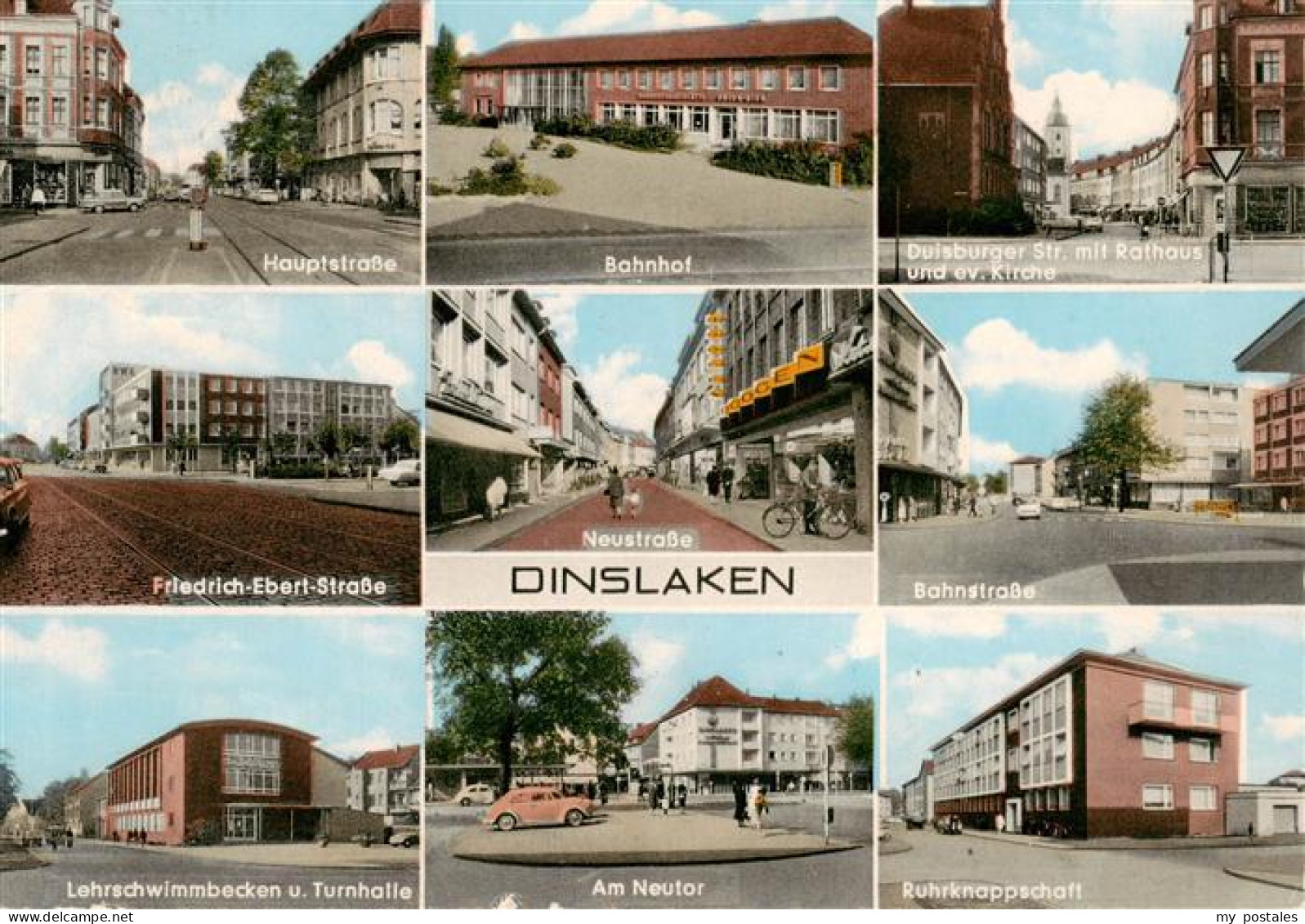 73869134 Dinslaken Hauptstrasse Bahnhof Duisburger Strasse Mit Rathaus Friedrich - Dinslaken