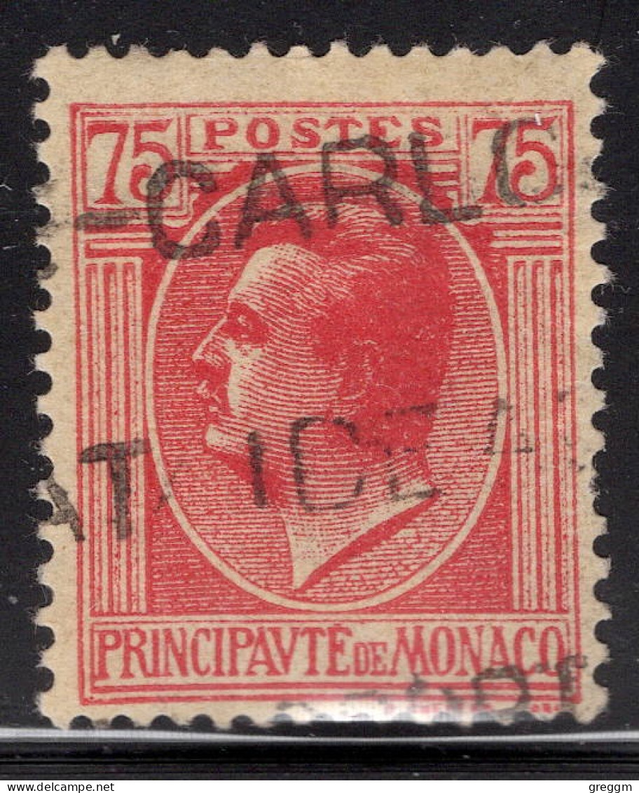 Monaco 1924 Single Stamp Prince Louis II In Fine Used - Gebraucht