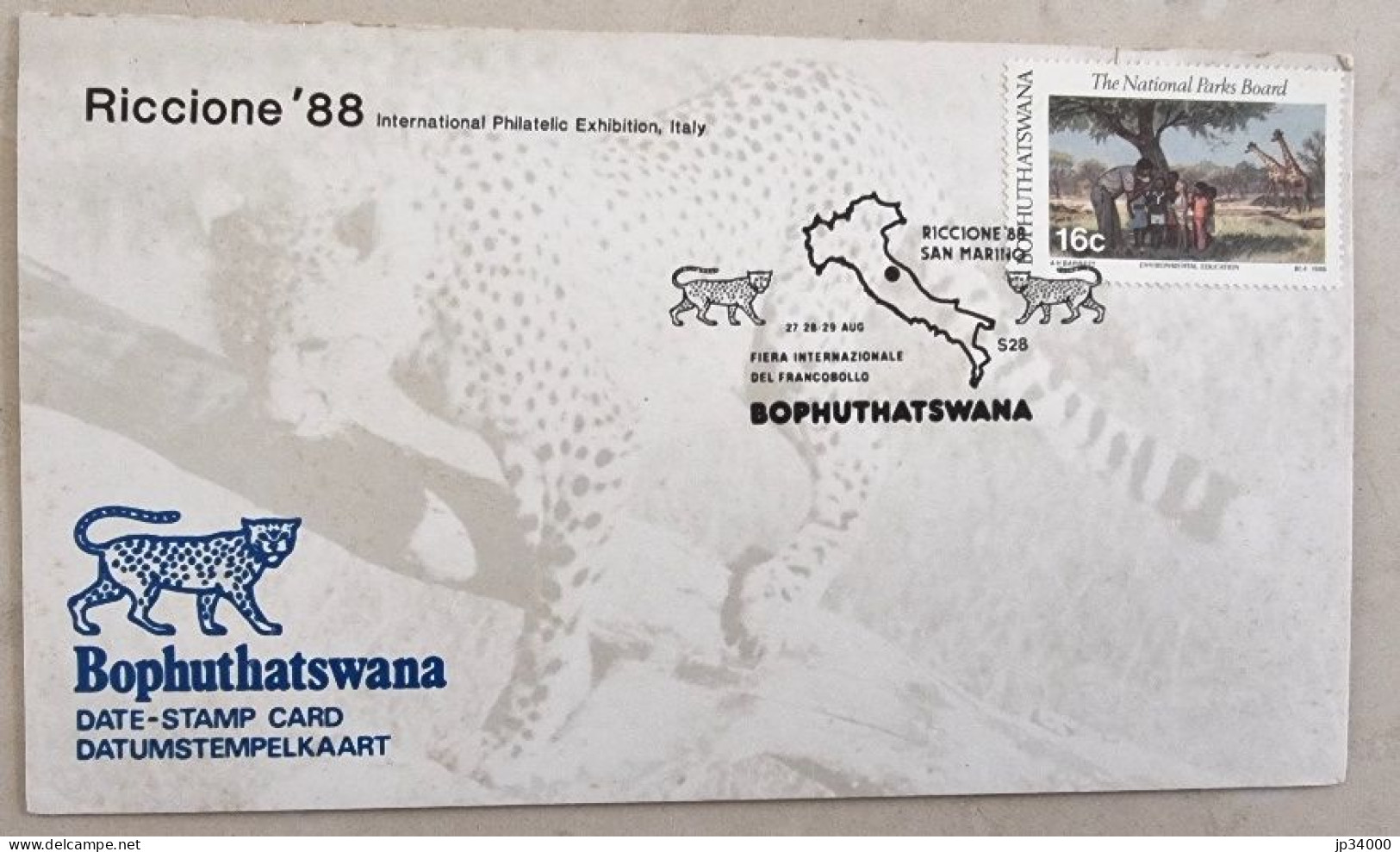 BOPHUTHATSWANA,Girafes, Girafe, Giraffe, Jirafa, Yvert N°202 Carte Maximum, Fdc, 1er Jour - Giraffes