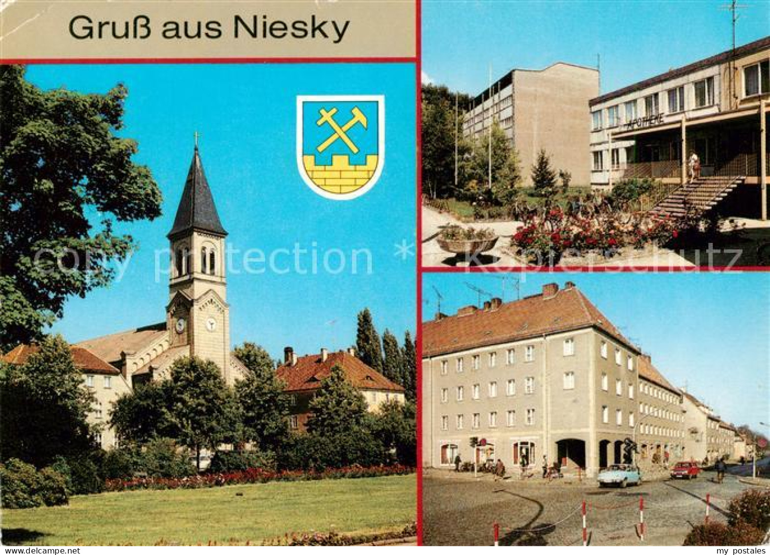 73801815 Niesky Kirche Apotheke Eckhaus Niesky - Niesky