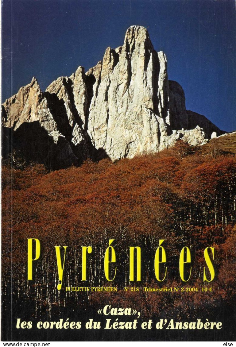 PYRENEES  N° 218   N°2  2004  -  CAZA  LES CORDEES DU LEZAT ET D ANSABERE  -   PAGE 91  A 200 - Midi-Pyrénées