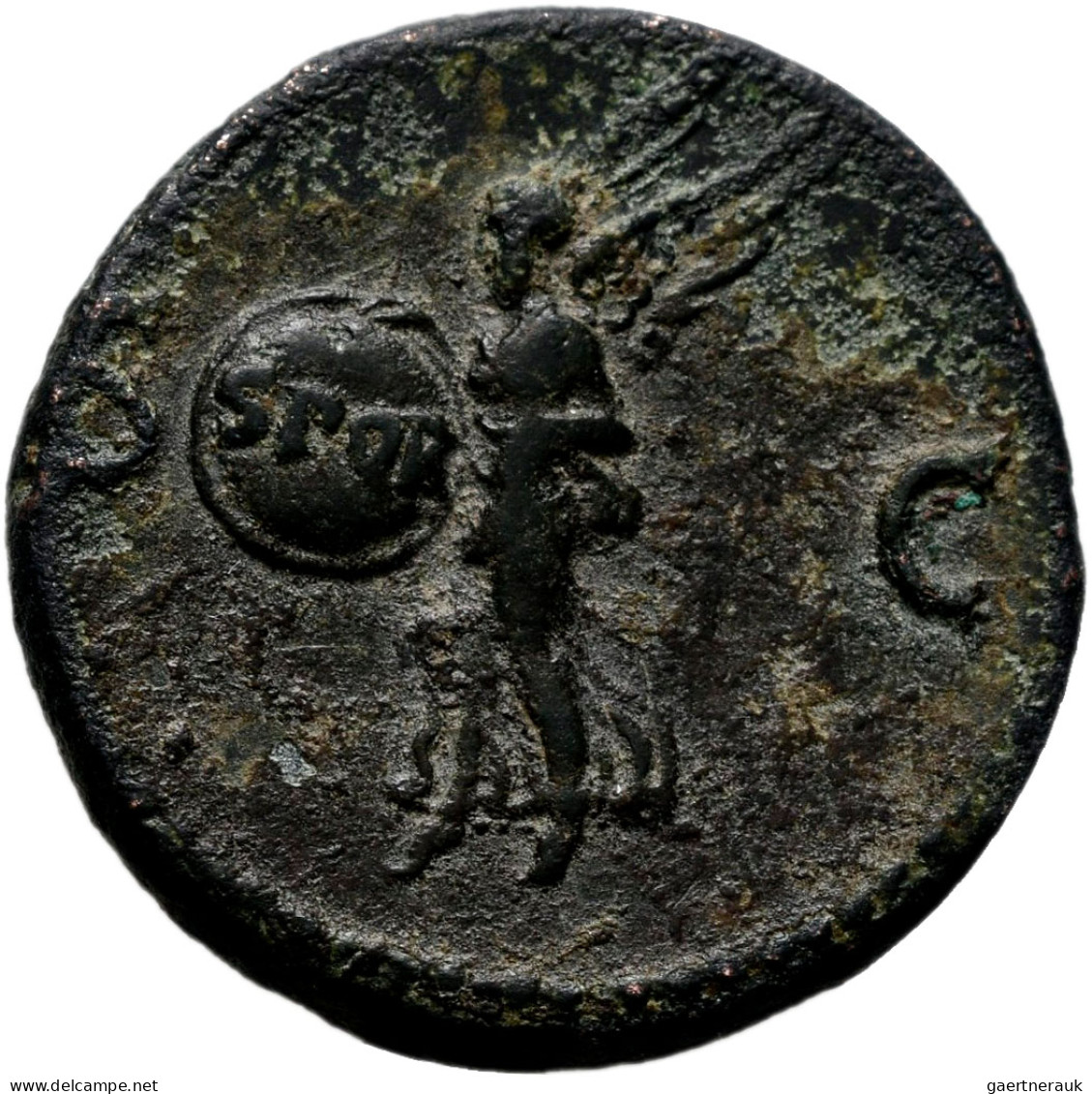 Nero (54 - 68): Æ-As, 10,09 G; Kampmann 14.48, Sehr Schön. - La Dinastia Giulio-Claudia Dinastia (-27 / 69)