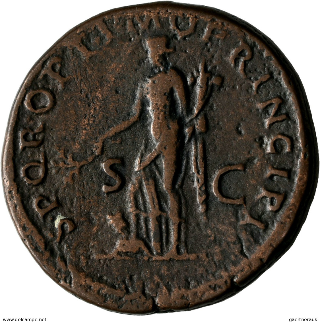 Traian (98 - 117): Æ-Sesterz, 15,18 G; Kampmann 27.106, Sehr Schön. - Die Antoninische Dynastie (96 / 192)