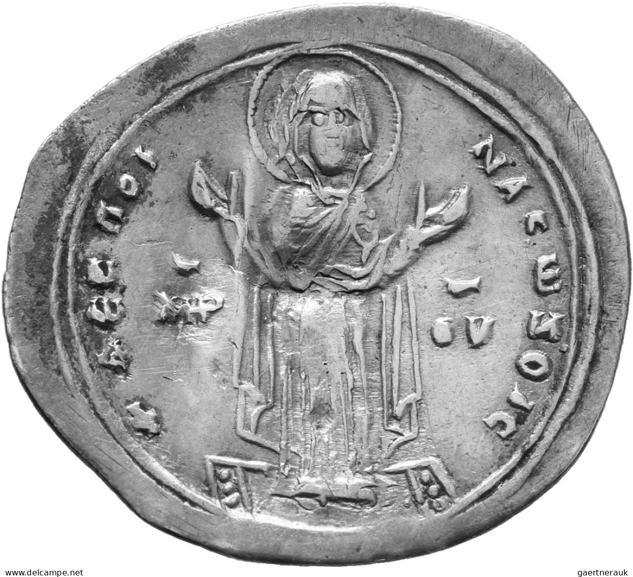 Constantinus IX. (1042 - 1055): Monomachus: Silber-Miliaresion (Konkav). 2,34 G. - Bizantinas