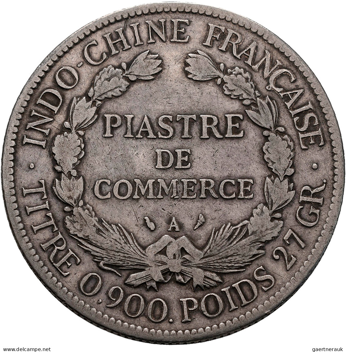 Franz. Indochina: Piaster / Piastre De Commerce 1906 Und 1913, KM# 5a. Kratzer, - Other & Unclassified