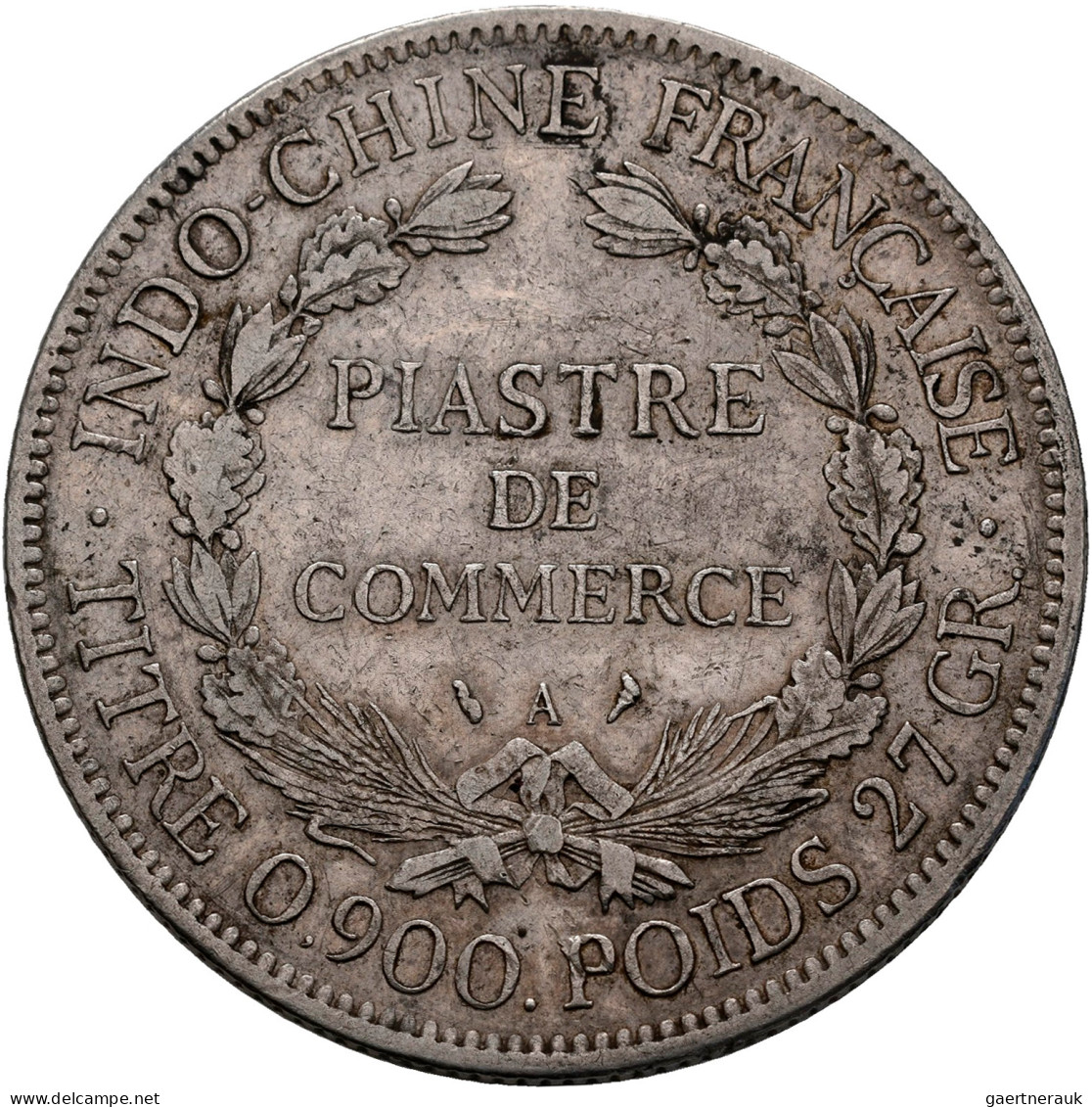 Franz. Indochina: Piaster / Piastre De Commerce 1906 Und 1913, KM# 5a. Kratzer, - Other & Unclassified