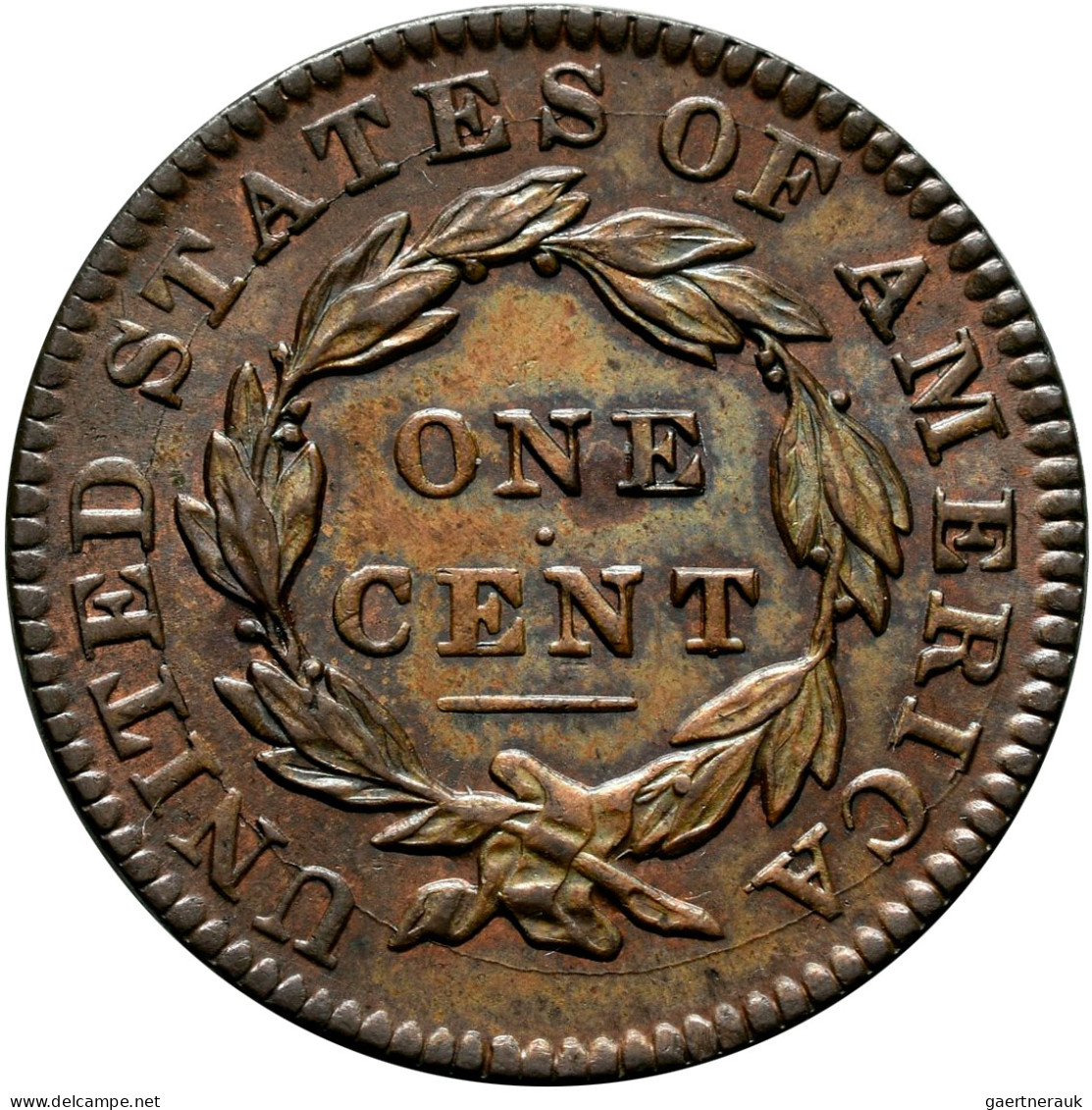 Vereinigte Staaten Von Amerika: 1 Cent 1833, Coronet / Large Cent, KM# 43. Stück - Andere & Zonder Classificatie