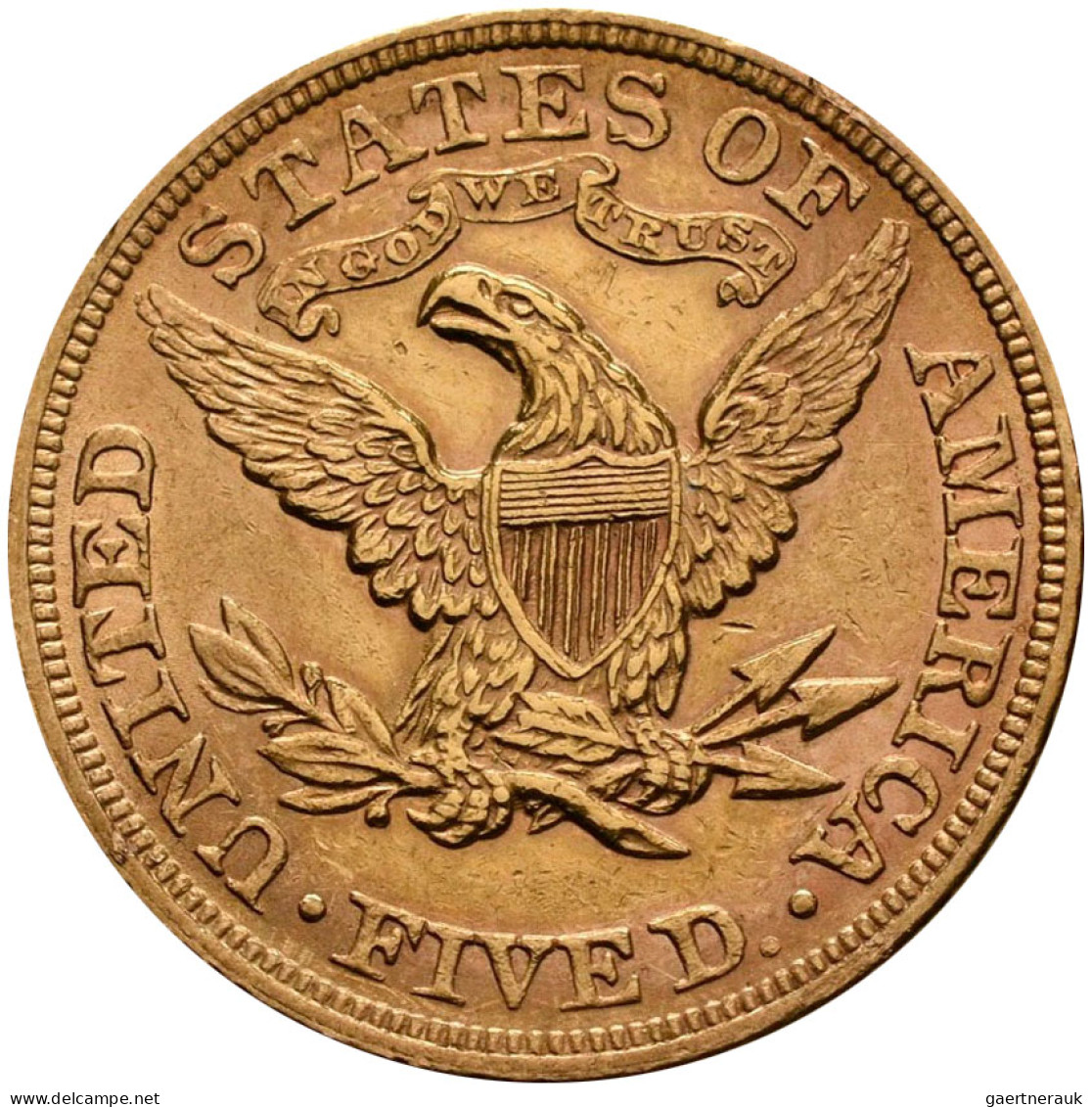 Vereinigte Staaten Von Amerika - Anlagegold: 5 Dollars 1893 (Half Eagle - Libert - Otros & Sin Clasificación