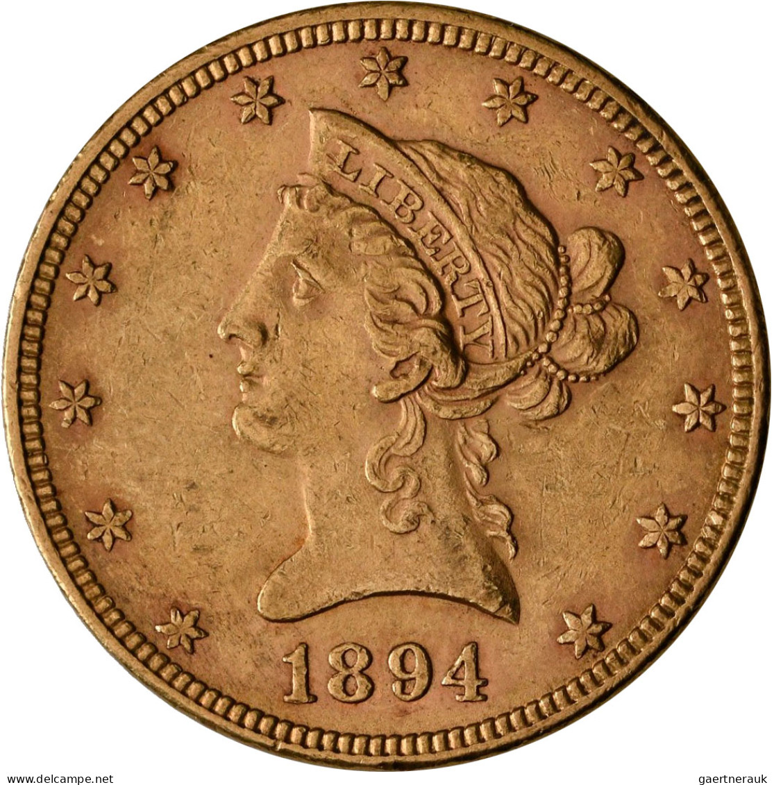 Vereinigte Staaten Von Amerika - Anlagegold: 10 Dollars 1894 (Eagle - Liberty He - Andere & Zonder Classificatie