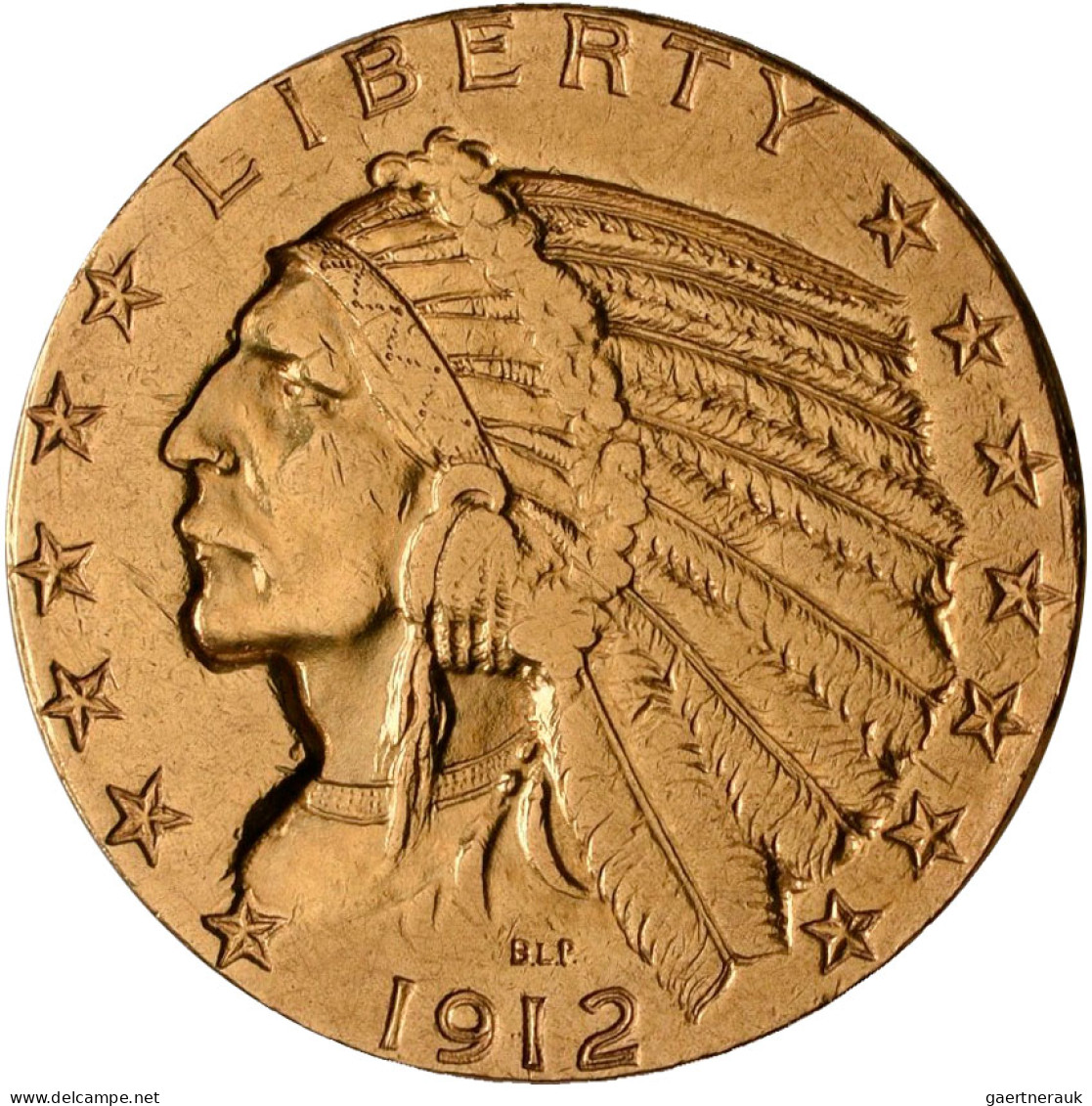 Vereinigte Staaten Von Amerika - Anlagegold: 5 Dollars 1912 S (Half Eagle - Indi - Other & Unclassified