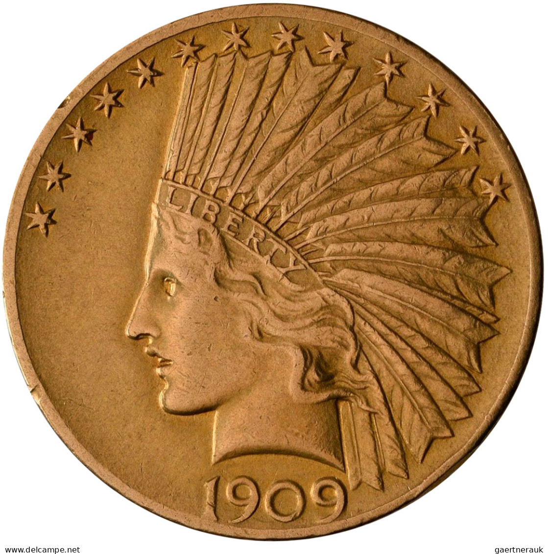 Vereinigte Staaten Von Amerika - Anlagegold: 10 Dollars 1909 (Eagle - Indian Hea - Sonstige & Ohne Zuordnung