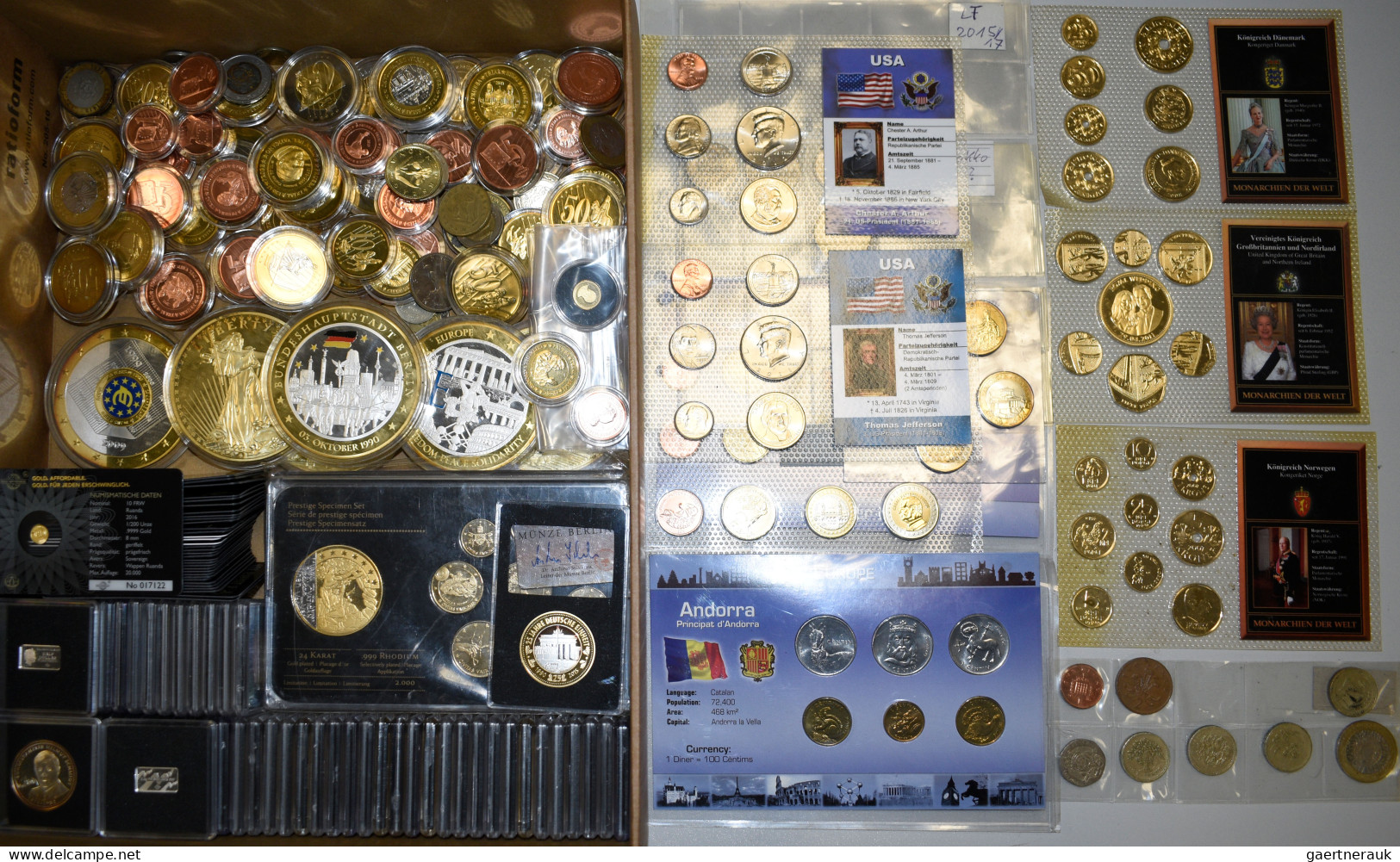 Alle Welt: Eine Schachtel Mit 55 Silber Münzbarren (a 2,5g) Zu Je ½ Dollar Der S - Sammlungen & Sammellose