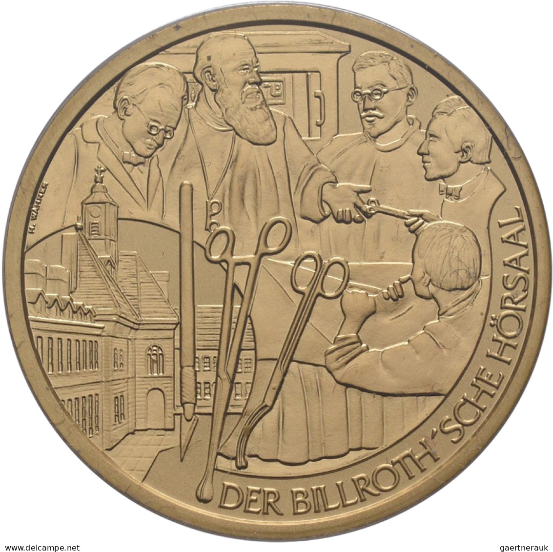 Österreich - Anlagegold: 50 Euro 2009 Große Mediziner: Theodor Billroth, KM# 317 - Autriche