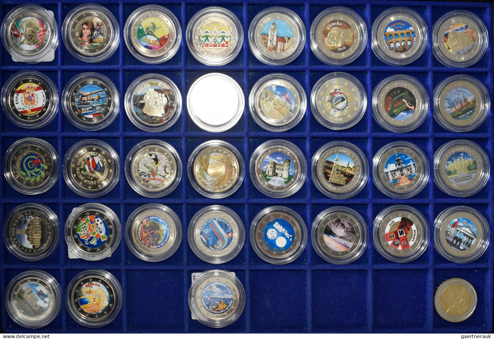Euromünzen: 15 Lindnerboxen, Koffer Oder Blister Voll Mit 2 Euro Gedenkmünzen. Ü - Otros & Sin Clasificación