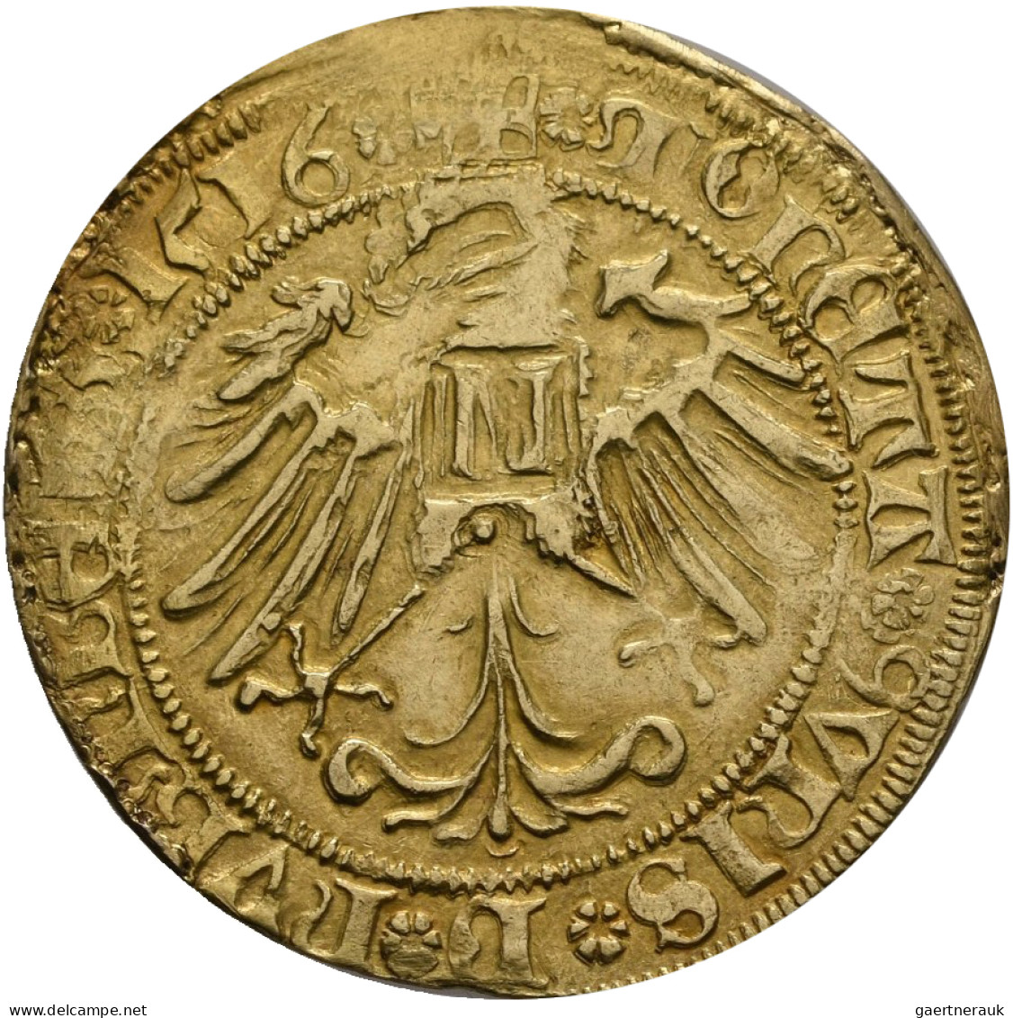 Altdeutschland Und RDR Bis 1800: Nürnberg: Goldgulden 1516. Stehender St. Lauren - Andere & Zonder Classificatie
