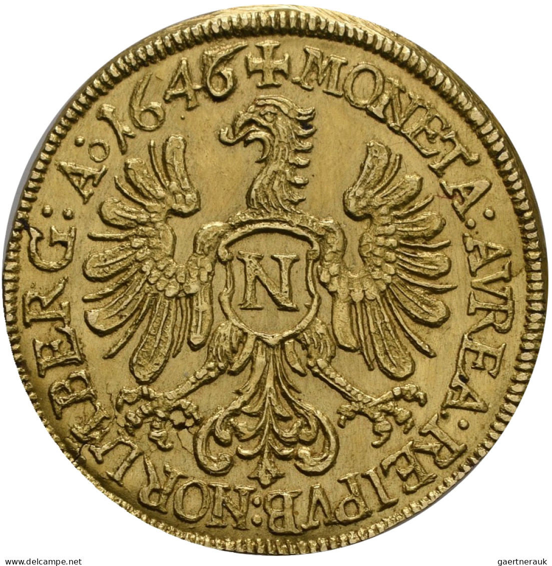 Altdeutschland Und RDR Bis 1800: Nürnberg: Goldgulden 1646 (Jahreszahl Aus 1645 - Other & Unclassified