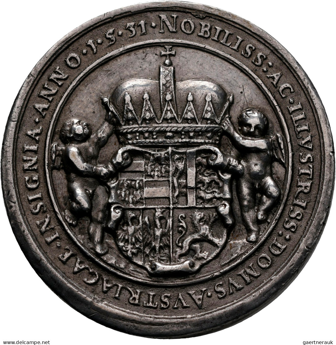 Haus Habsburg: Ferdinand I. 1521-1564: Zeitgenössische Silbergussmedaille 1531, - Sonstige – Europa