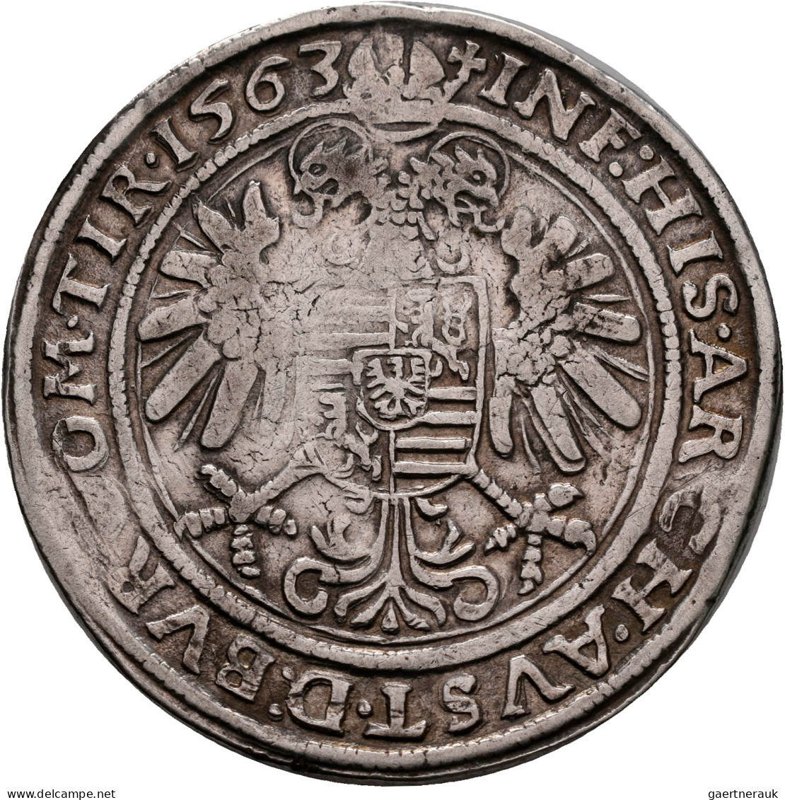 Haus Habsburg: Ferdinand I. 1521-1564: Guldentaler 1563 (Guldiner, 60 Kreuzer) H - Andere - Europa