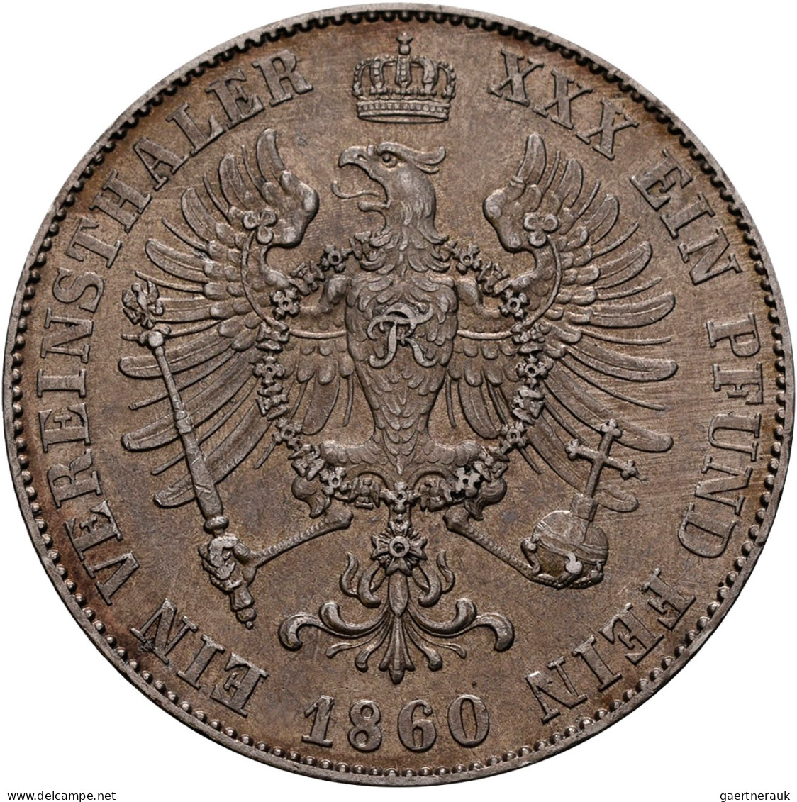 Preußen: Friedrich Wilhelm IV. 1840-1861: Taler 1860 A (Vereinstaler). AKS 78, J - Andere & Zonder Classificatie