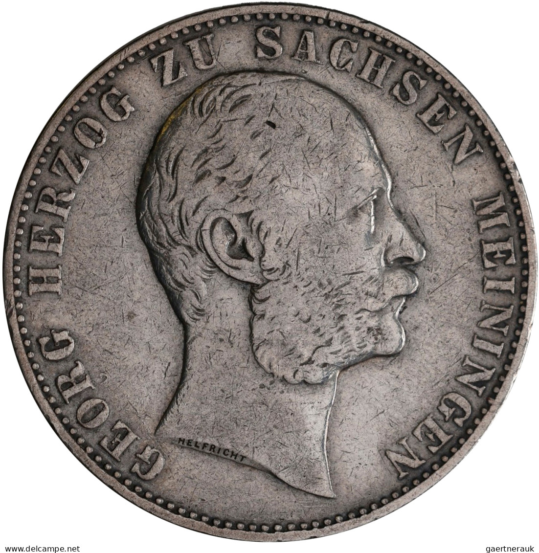 Sachsen-Meiningen: Georg II. 1866-1914: Taler 1867 (Vereinstaler). AKS 219, Jaeg - Sonstige & Ohne Zuordnung