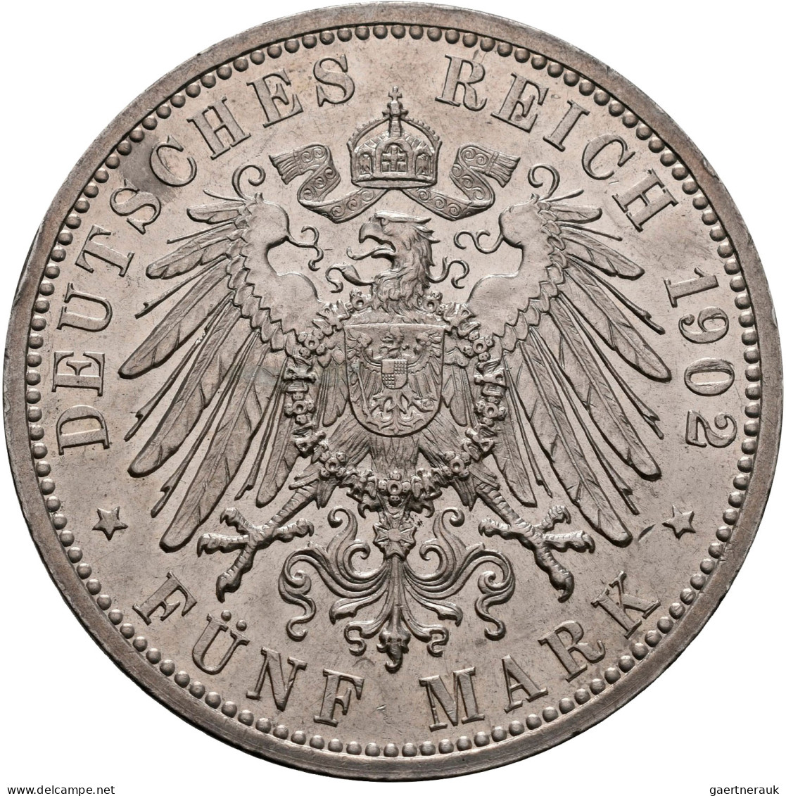 Baden: Friedrich I. 1852-1907: 2 Mark 1902, 50-jähriges Regierungsjubiläum, Jaeg - Taler En Doppeltaler