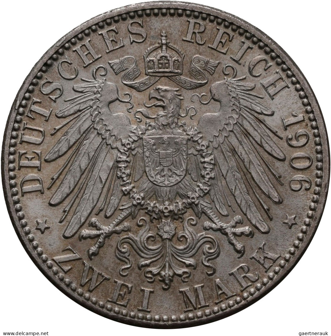 Baden: Friedrich I. 1852-1907: 2 Mark 1906, Goldene Hochzeit, Jaeger 34. Dazu 5 - Taler En Doppeltaler