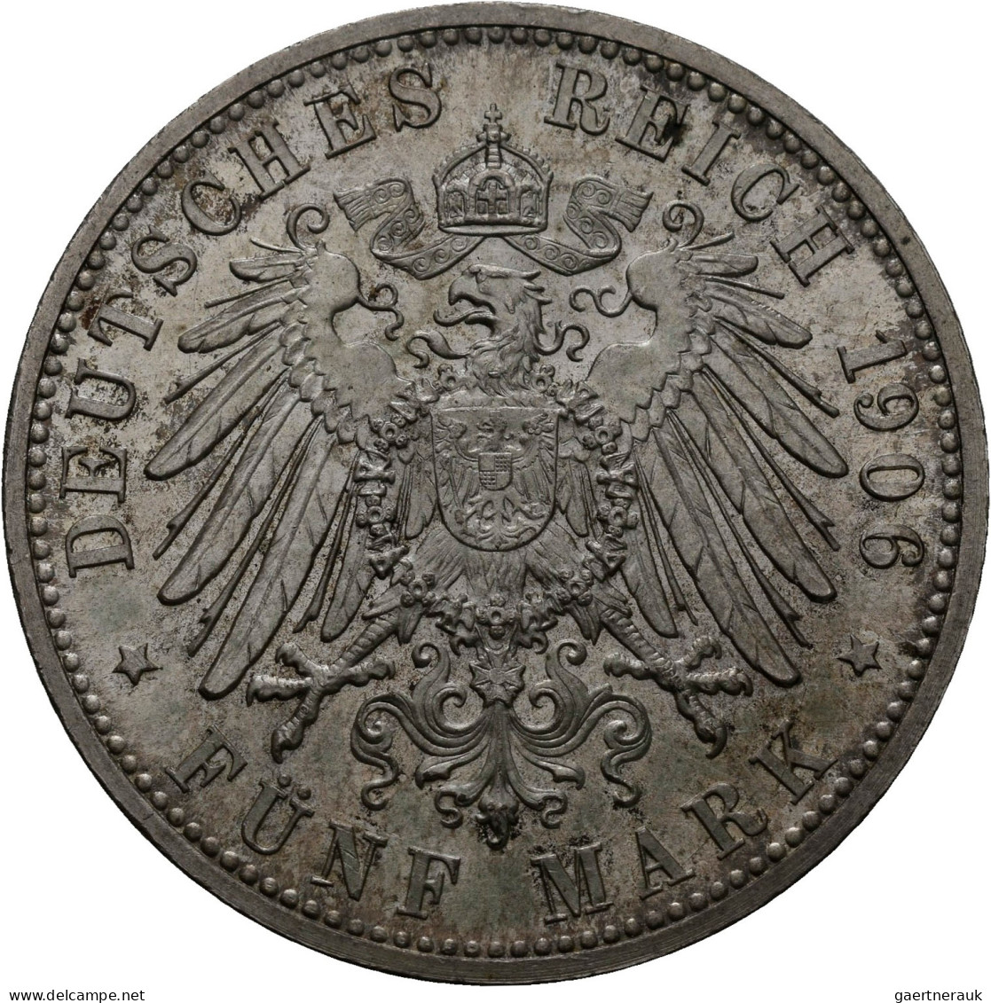 Baden: Friedrich I. 1852-1907: 2 Mark 1906, Goldene Hochzeit, Jaeger 34. Dazu 5 - Taler Et Doppeltaler