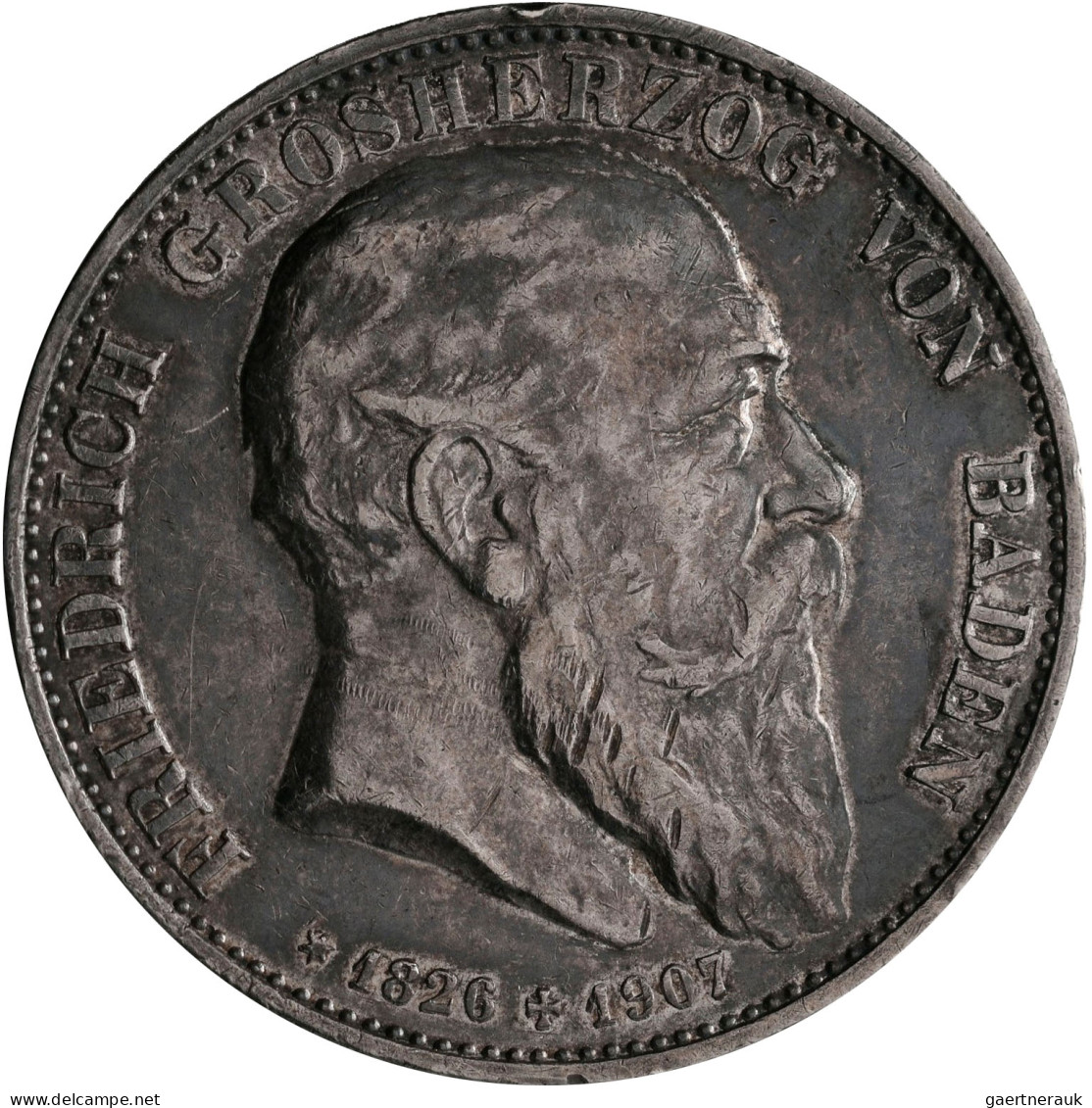 Baden: Friedrich I. 1852-1907: 2 Mark 1907 G, Auf Den Tod Mit Lebensdaten, Jaege - Taler Et Doppeltaler