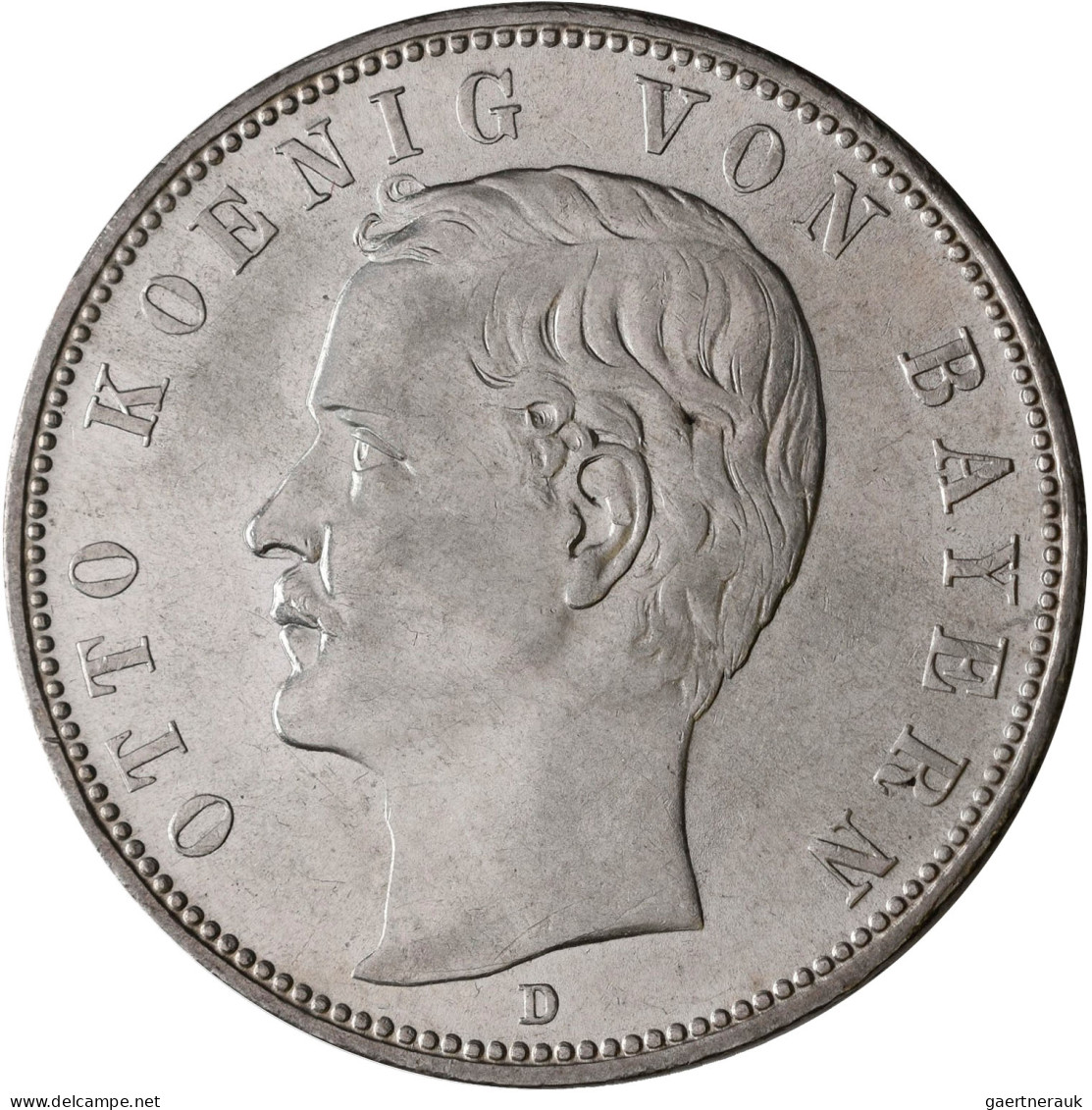 Bayern: Otto 1886-1913: Typensammlung Mit: 2 Mark 1912 (J. 45); 3 Mark 1913 (J. - Taler Et Doppeltaler