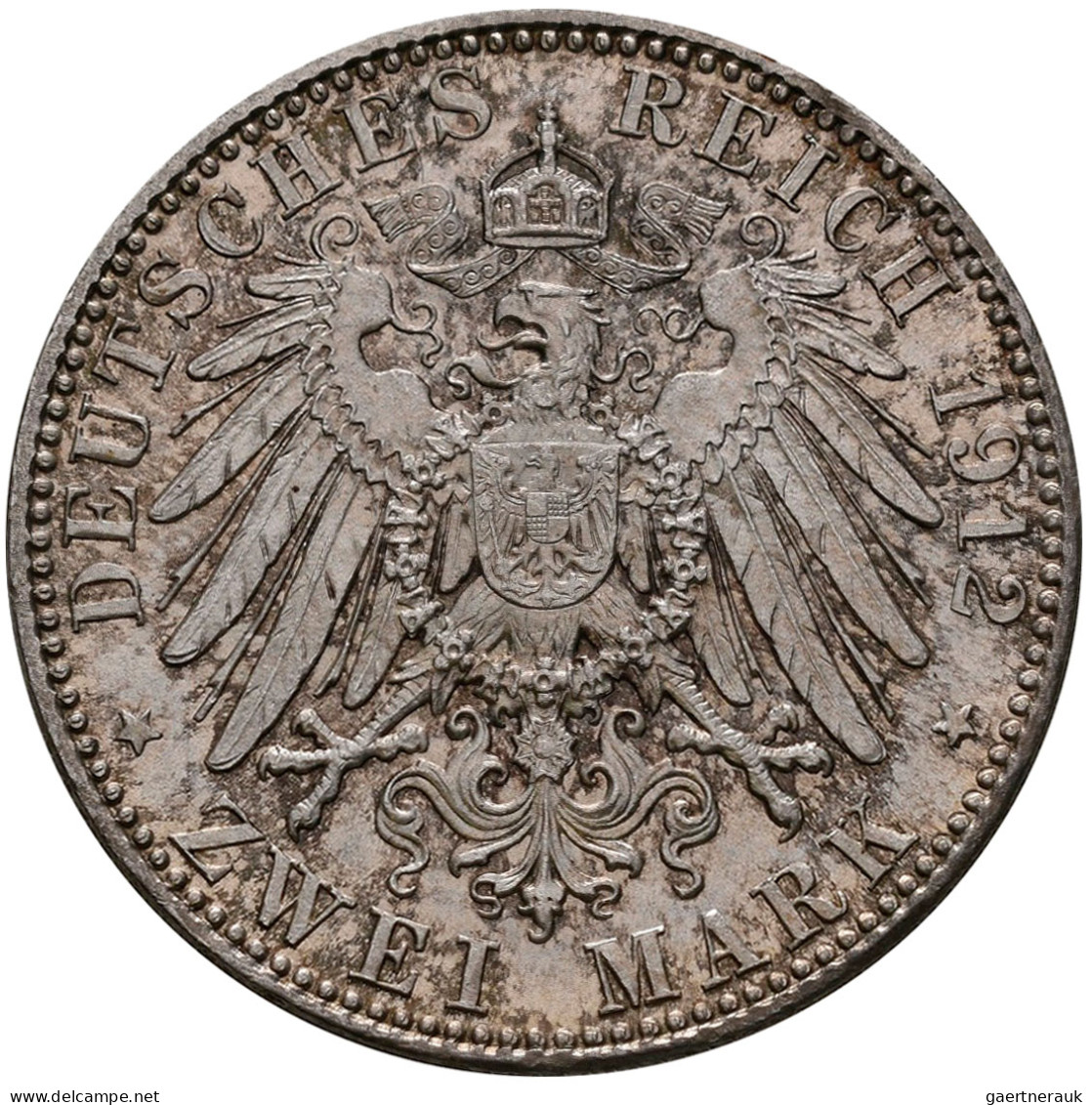 Bayern: Otto 1886-1913: Typensammlung Mit: 2 Mark 1912 (J. 45); 3 Mark 1913 (J. - Taler Et Doppeltaler