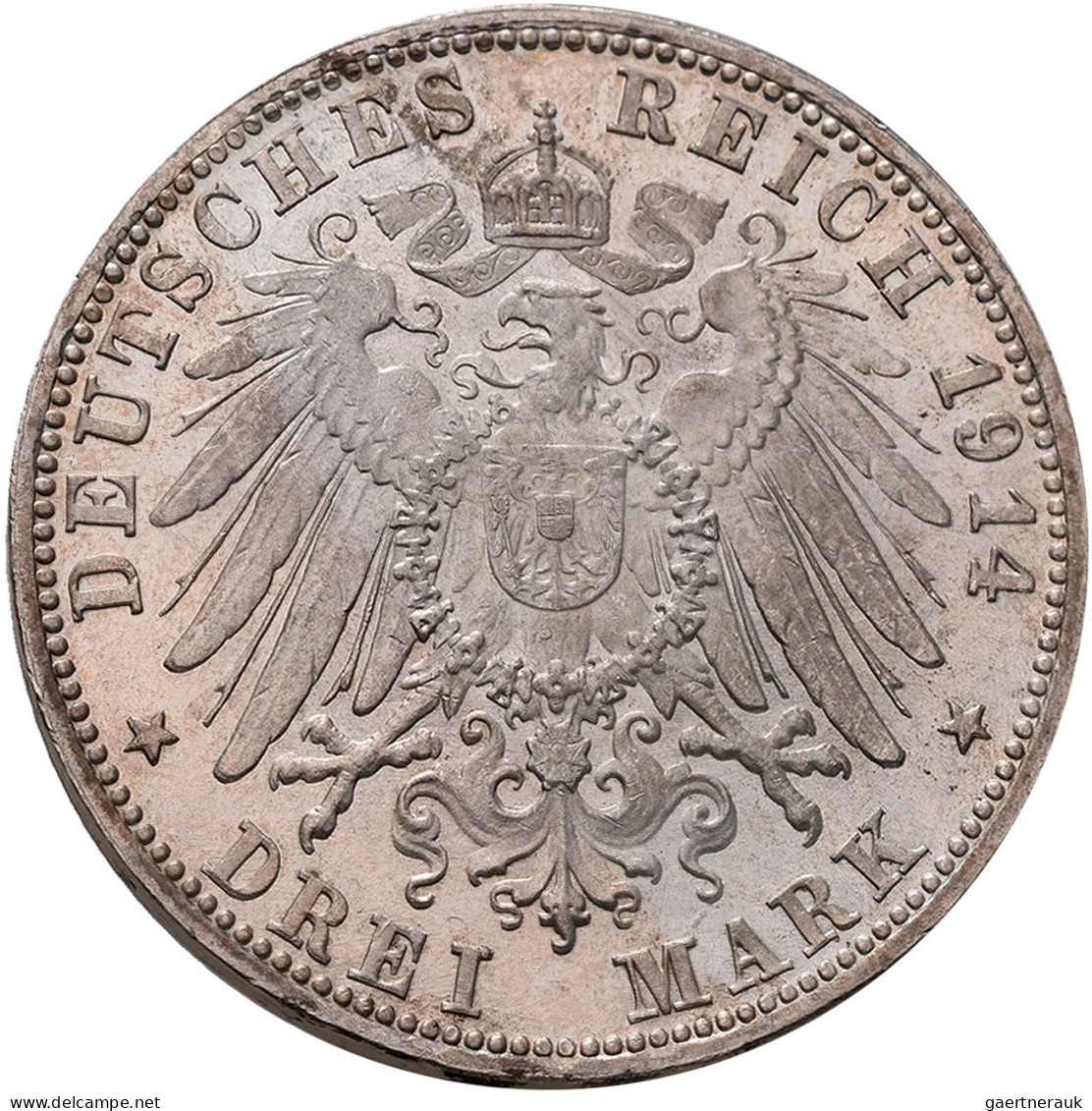 Bayern: Ludwig III. 1913-1918: Typensammlung Mit 2 Mark, 3 Mark Und 5 Mark 1914 - Taler En Doppeltaler