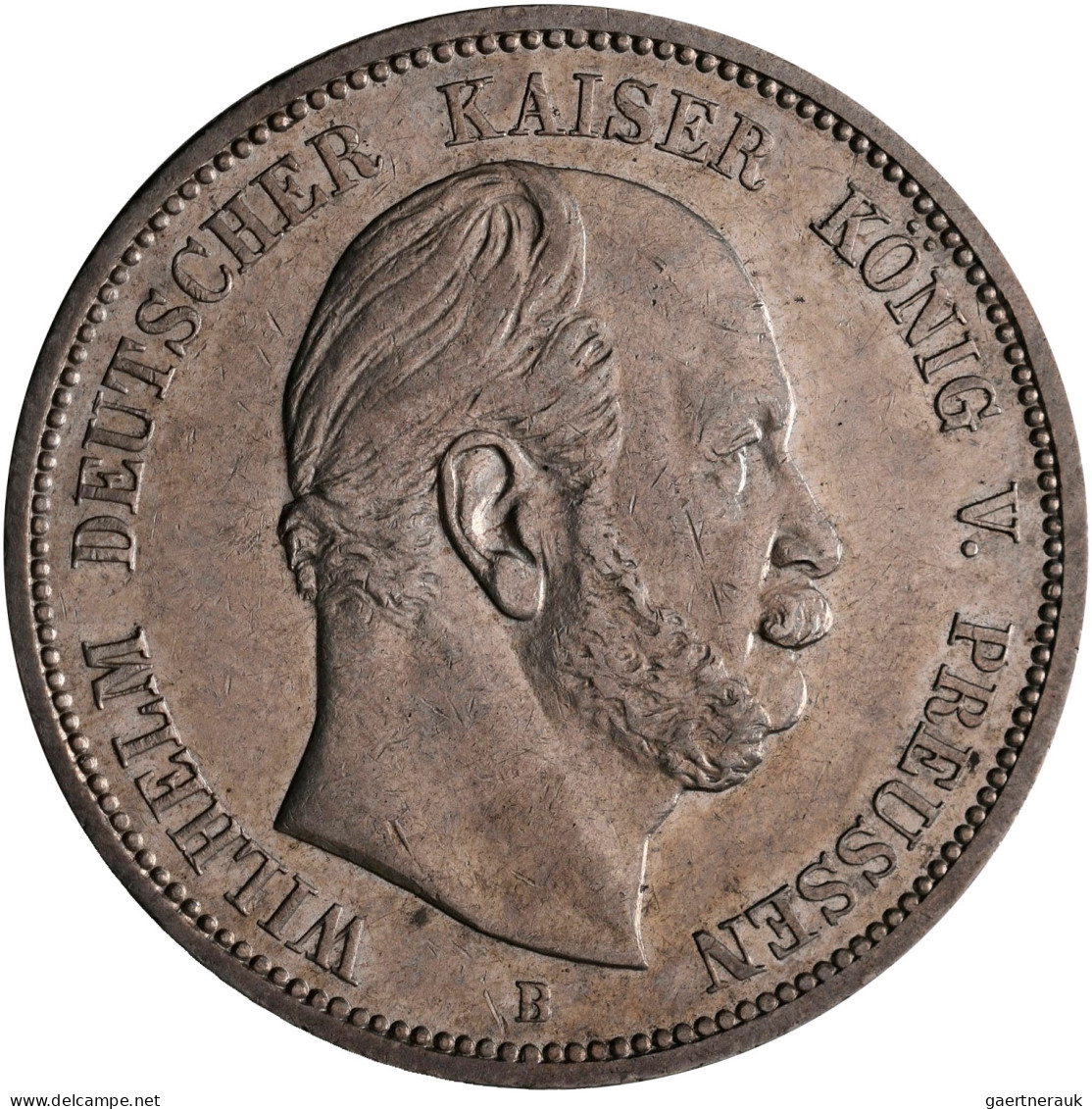 Preußen: Wilhelm I. 1861-1888: 5 Mark 1876 B, Jaeger 97. Kratzer, Sehr Schön - V - Taler Et Doppeltaler
