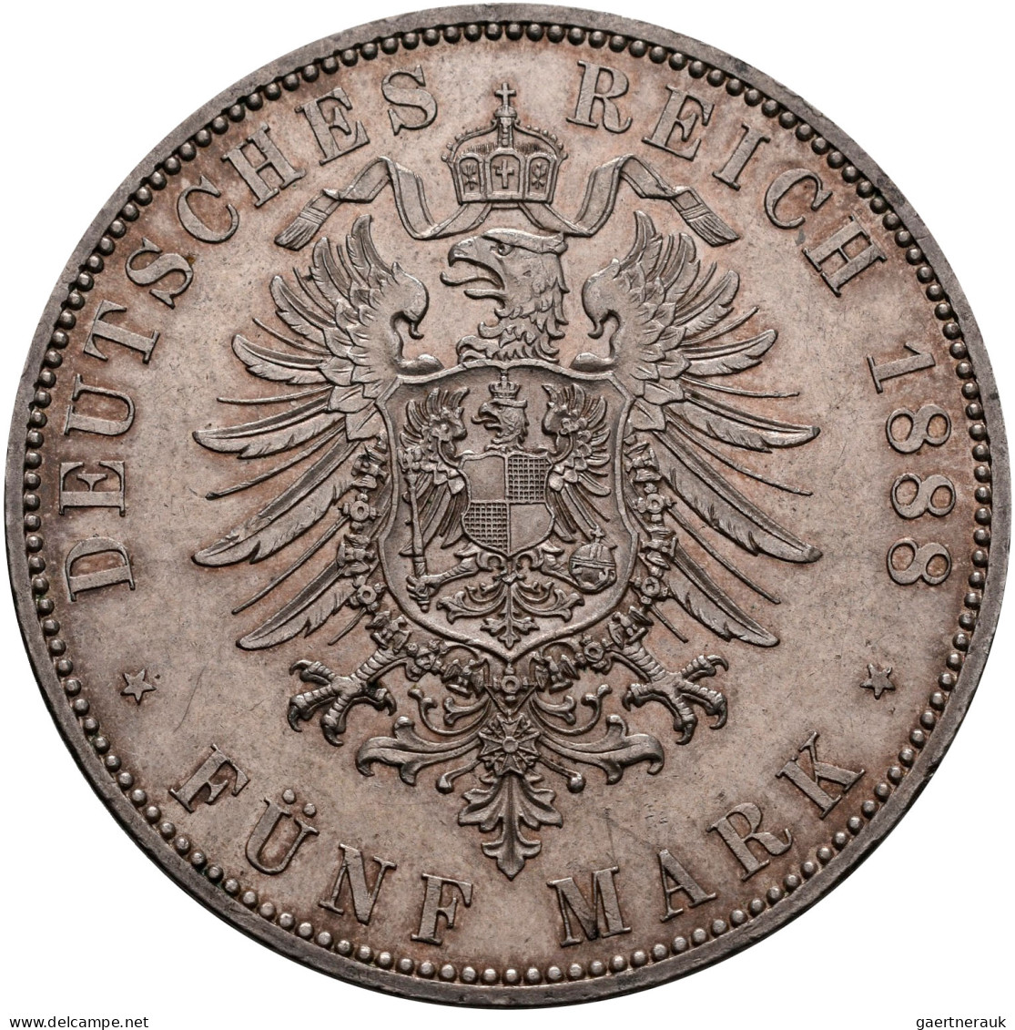 Preußen: Friedrich III. 1888: 2 Mark + 5 Mark 1888, Jaeger 98 Und 99. 2er Vorzüg - Taler & Doppeltaler