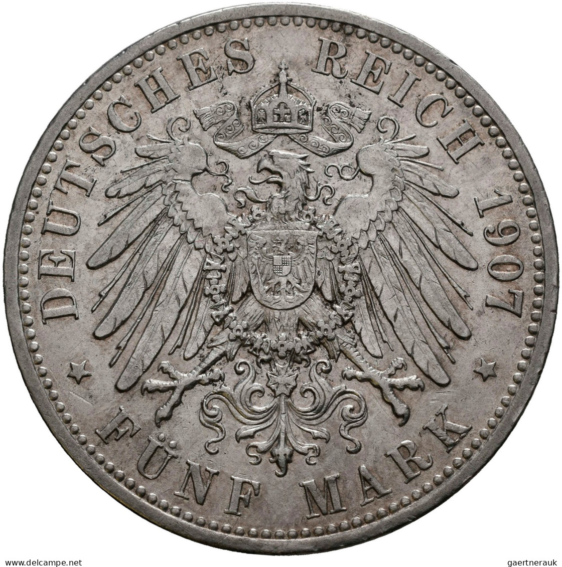 Preußen: Wilhelm II. 1888-1918: Typensammlung Mit 2 Mark 1904, 3 Mark 1912 Und 5 - Taler Et Doppeltaler