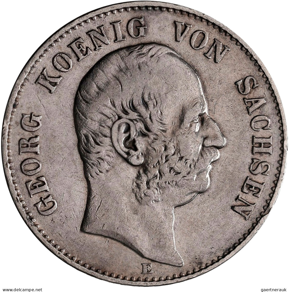 Sachsen: Georg 1902-1904: 5 Mark 1904 E, Jaeger 130; Dazu 2 Mark 1904 E, Jaeger - Taler Et Doppeltaler