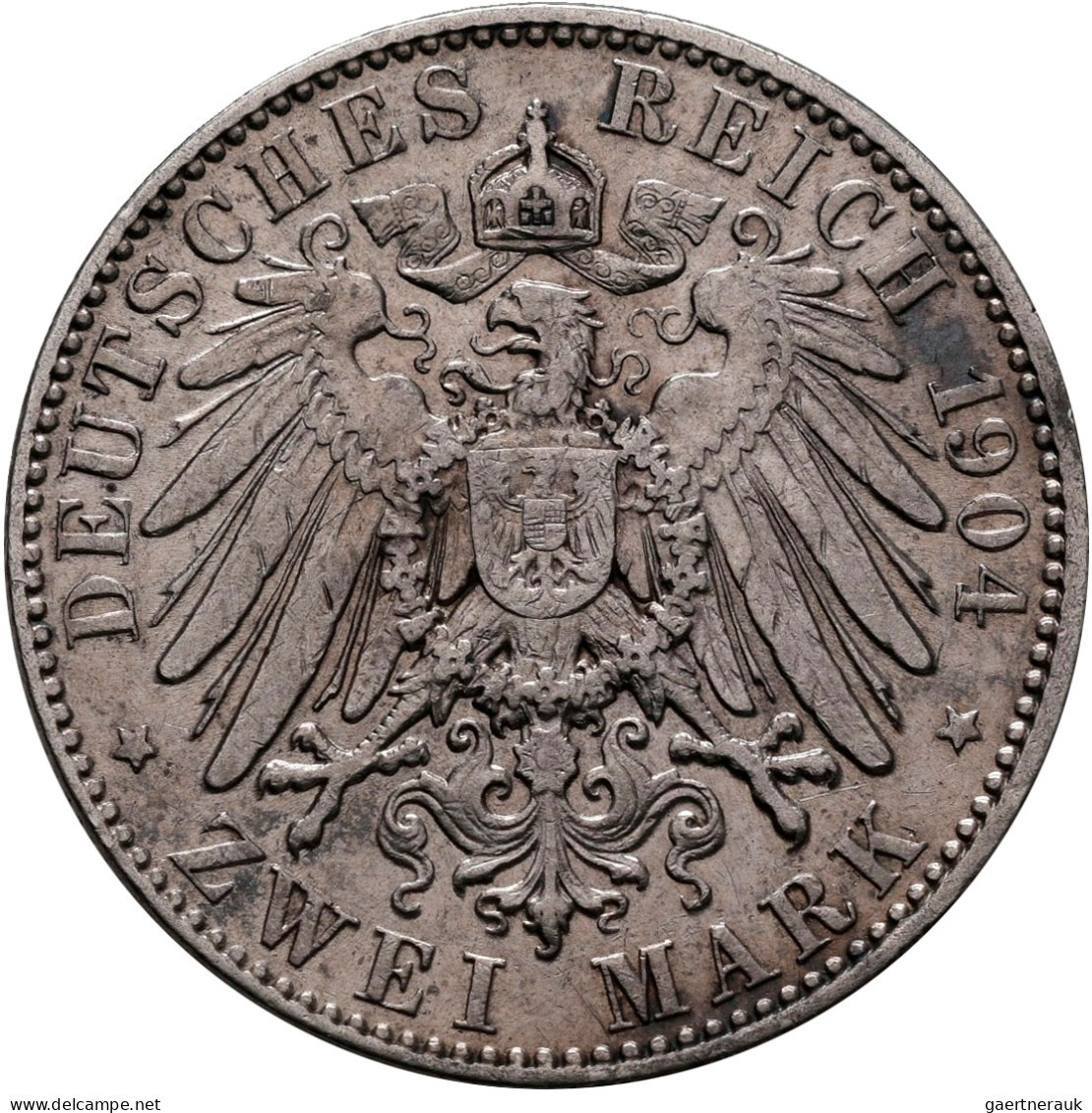 Sachsen: Georg 1902-1904: 5 Mark 1904 E, Jaeger 130; Dazu 2 Mark 1904 E, Jaeger - Taler & Doppeltaler