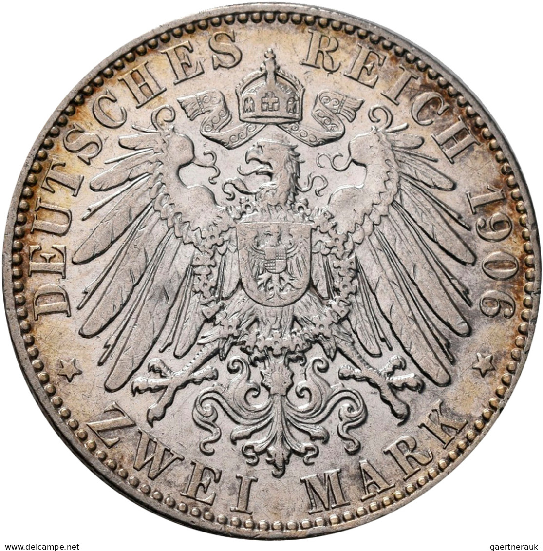 Sachsen: Friedrich August III. 1904-1918: 5 Mark 1914 E, Jaeger 136; 3 Mark 1908 - Taler Et Doppeltaler