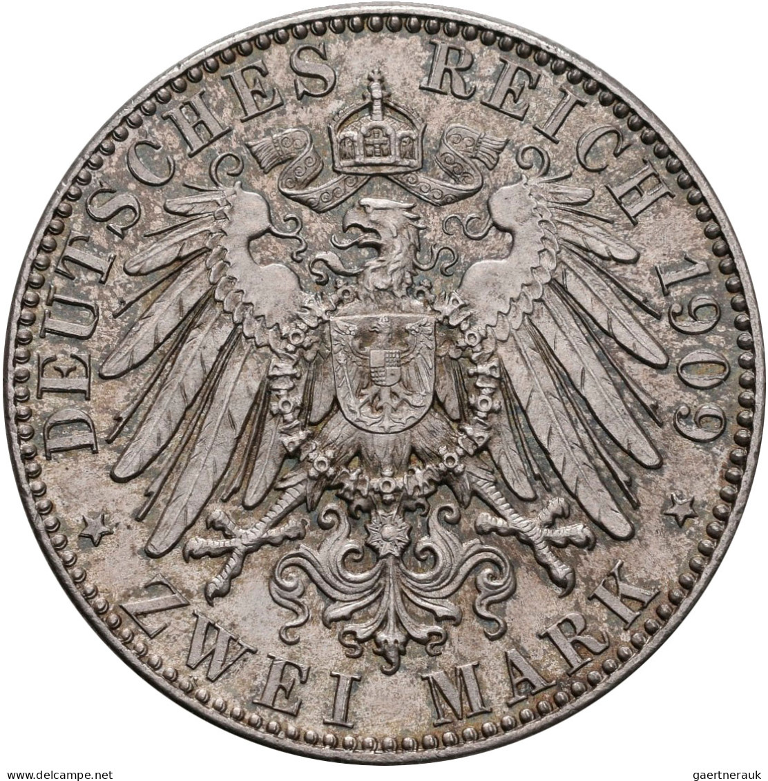 Sachsen: Friedrich August III. 1904-1918: 5 Mark 1909 Universität Leipzig, Jaege - Taler Et Doppeltaler