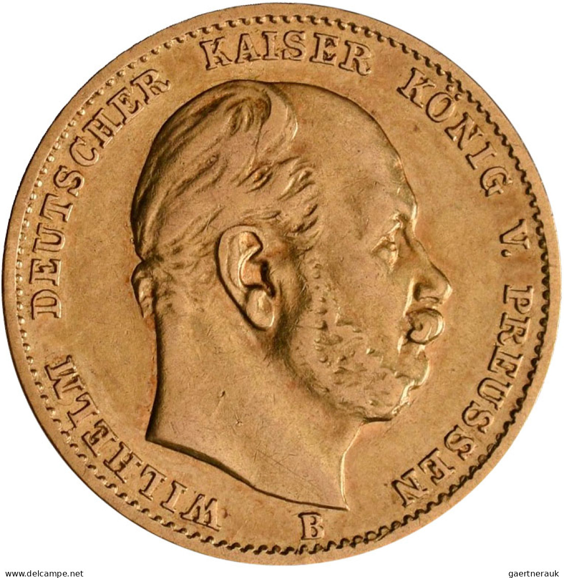 Preußen - Anlagegold: Wilhelm I. 1861-1888: 10 Mark 1872 B + 1873 B, Jaeger 242. - 5, 10 & 20 Mark Goud
