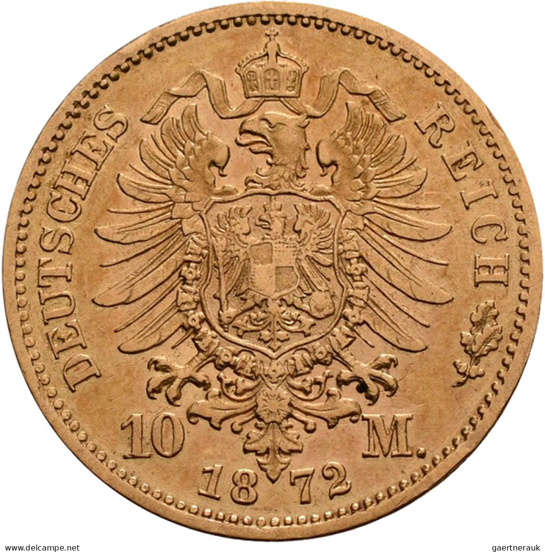 Preußen - Anlagegold: Wilhelm I. 1861-1888: 10 Mark 1872 B + 1873 B, Jaeger 242. - 5, 10 & 20 Mark Goud