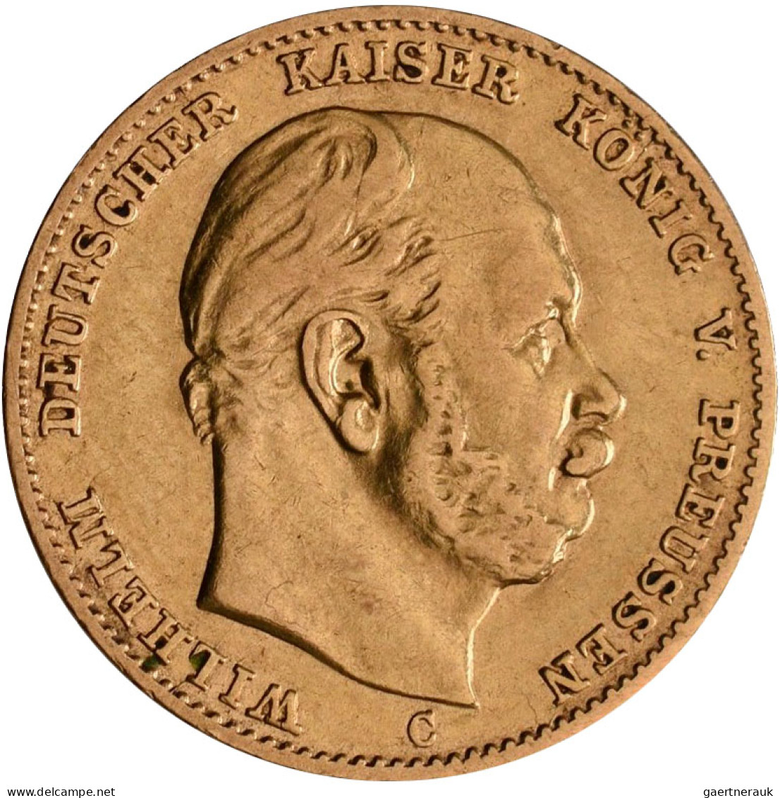 Preußen - Anlagegold: Wilhelm I. 1861-1888: 10 Mark 1873 C, Jaeger 242. 3,93 G, - 5, 10 & 20 Mark Gold