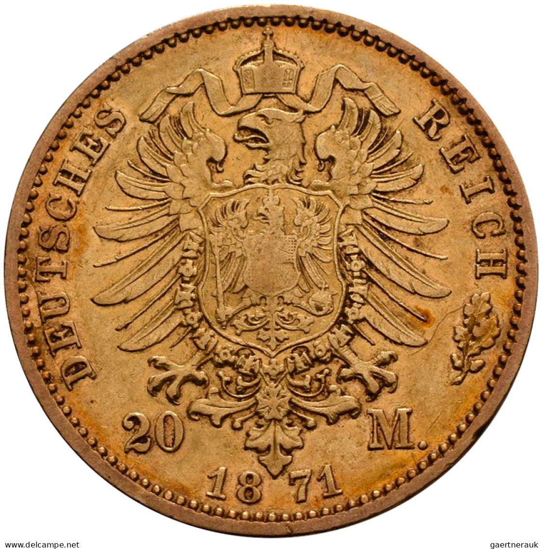 Preußen - Anlagegold: Wilhelm I. 1861-1888: 20 Mark 1871 A. Jaeger 243. Die Erst - 5, 10 & 20 Mark Oro
