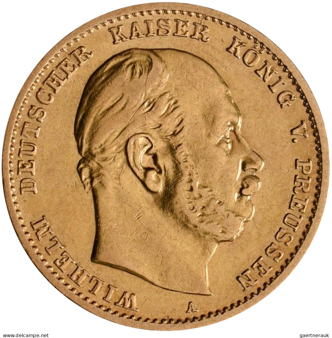 Preußen - Anlagegold: Wilhelm I. 1861-1888: 10 Mark 1875 A (2x), 1879 C und 1880