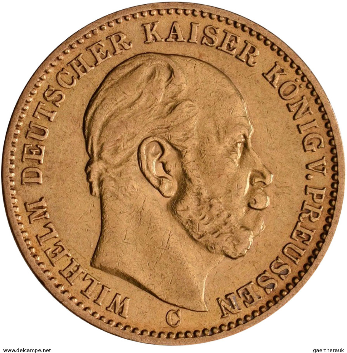 Preußen - Anlagegold: Wilhelm I. 1861-1888: 20 Mark 1874 C, Jaeger 246. 7,91 G, - 5, 10 & 20 Mark Gold