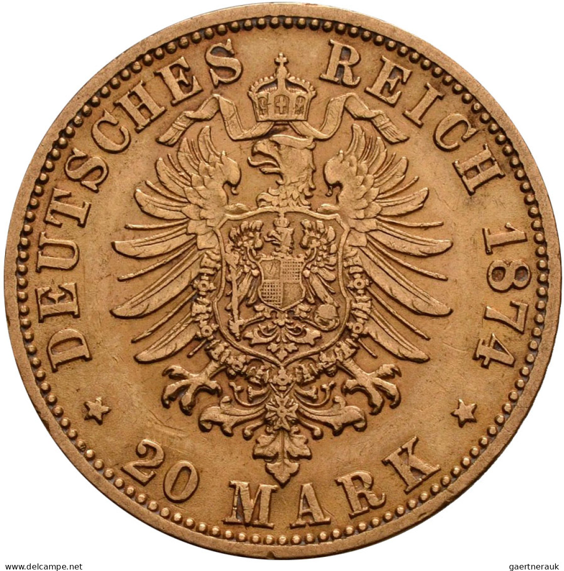 Preußen - Anlagegold: Wilhelm I. 1861-1888: 20 Mark 1874 C, Jaeger 246. 7,91 G, - 5, 10 & 20 Mark Goud