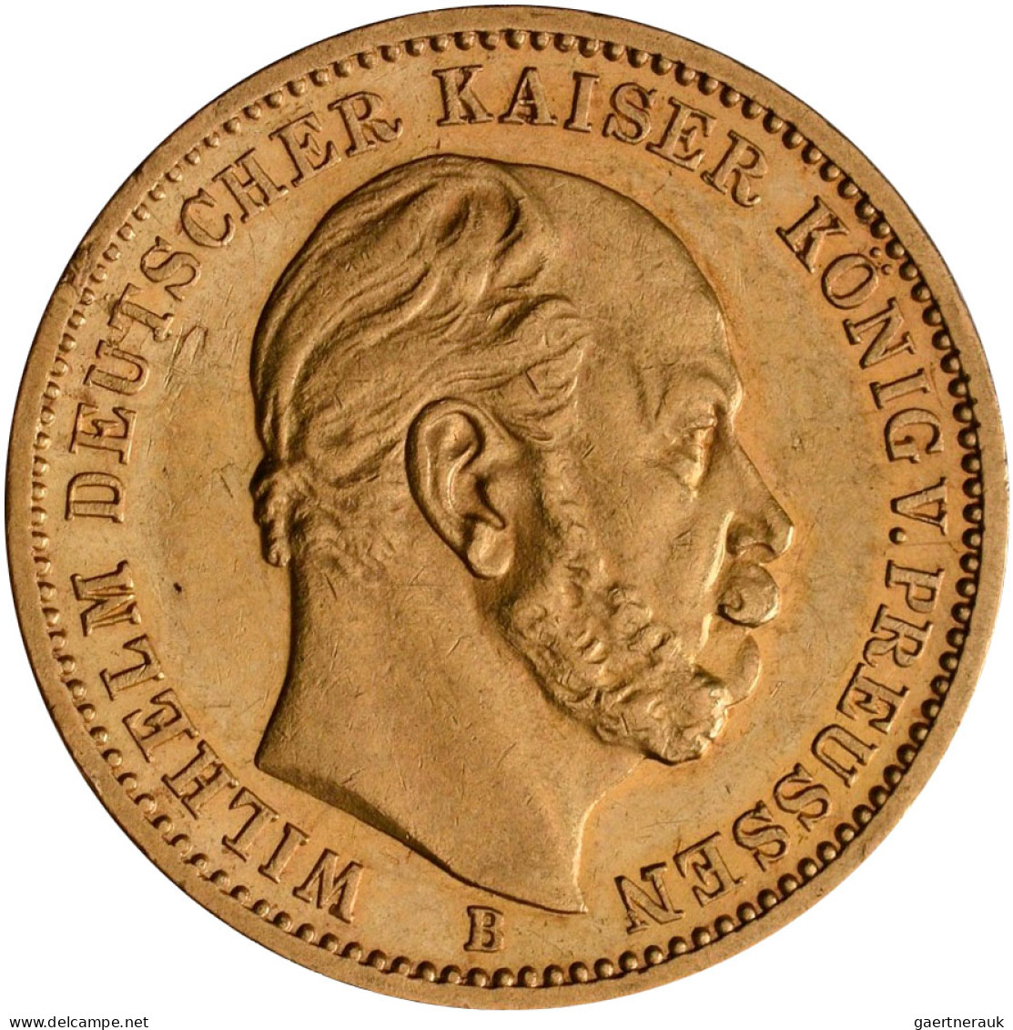 Preußen - Anlagegold: Wilhelm I. 1861-1888: 20 Mark 1877 B, Jaeger 246. 7,95 G, - 5, 10 & 20 Mark Oro